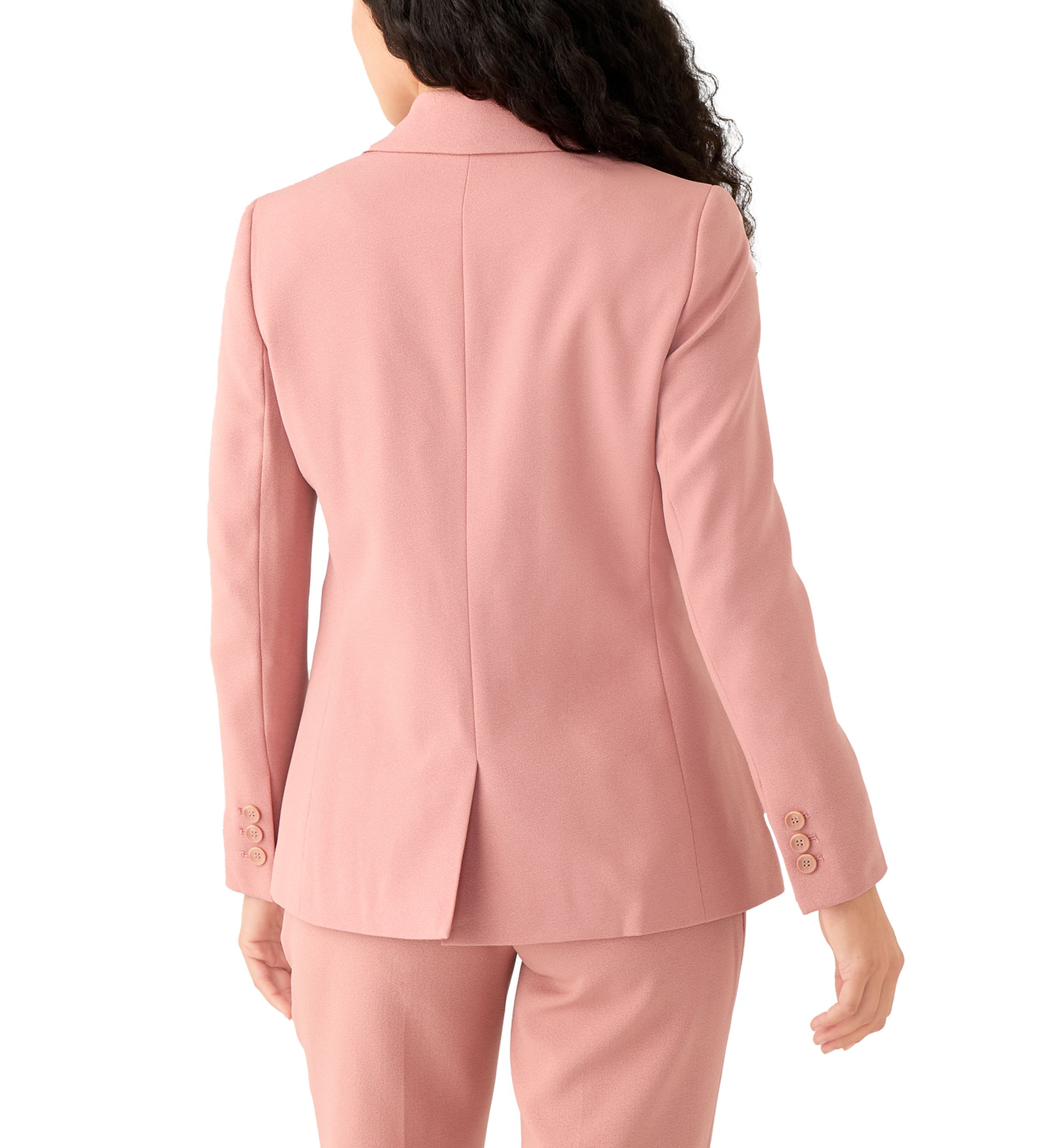 Petite Crepe One Button Jacket