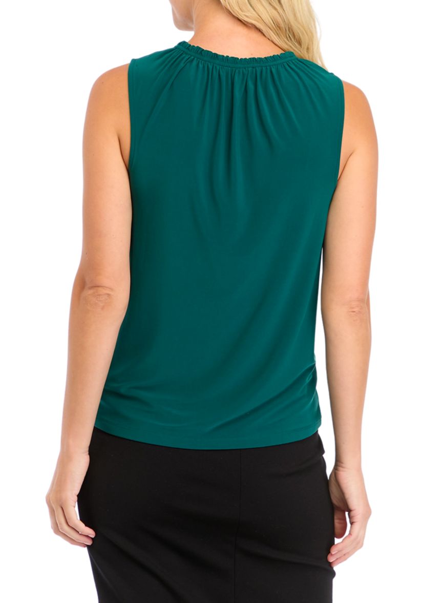 Womens Sleeveless Mock Neck Top