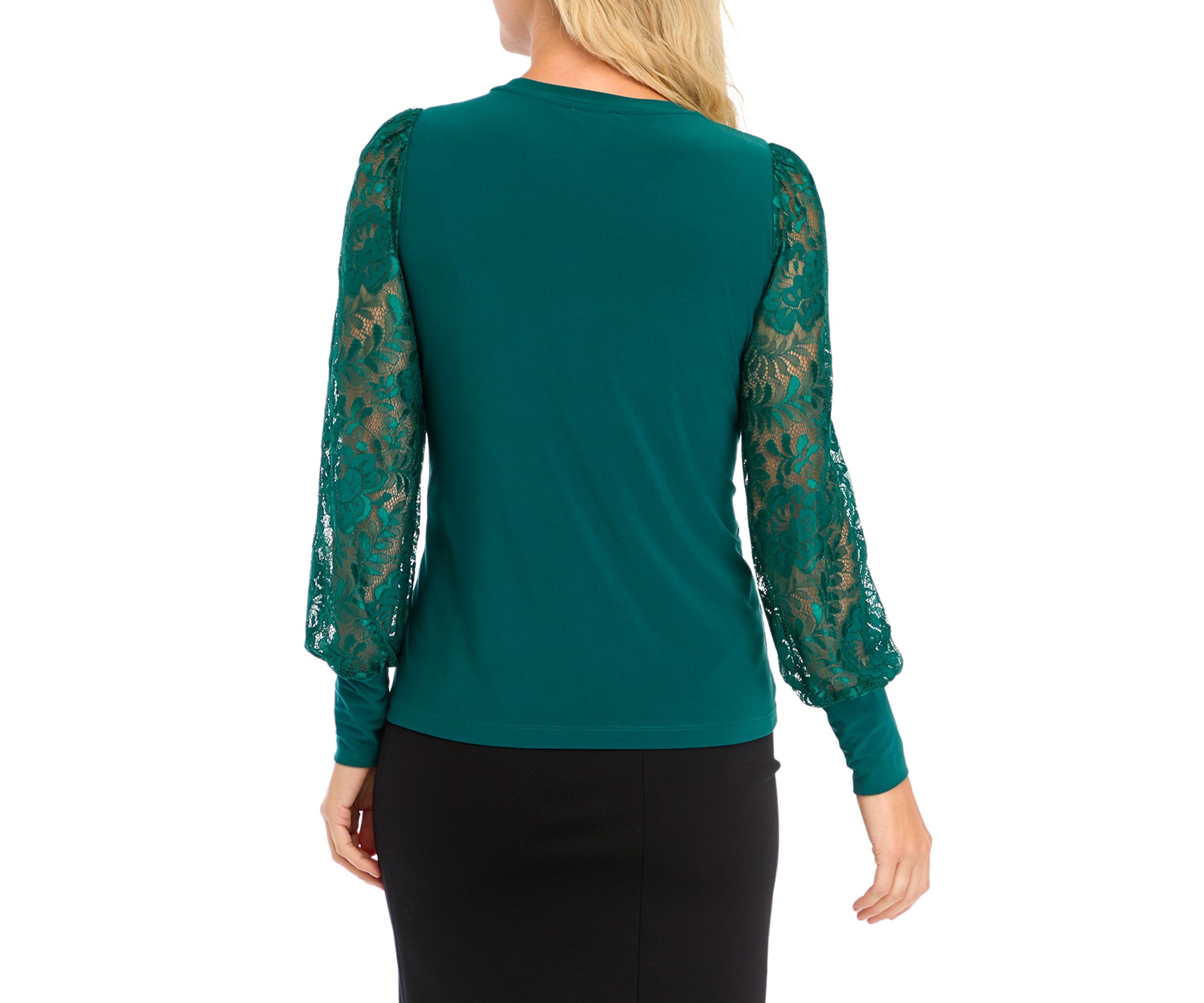 Womens Long Lace Sleeve Top 