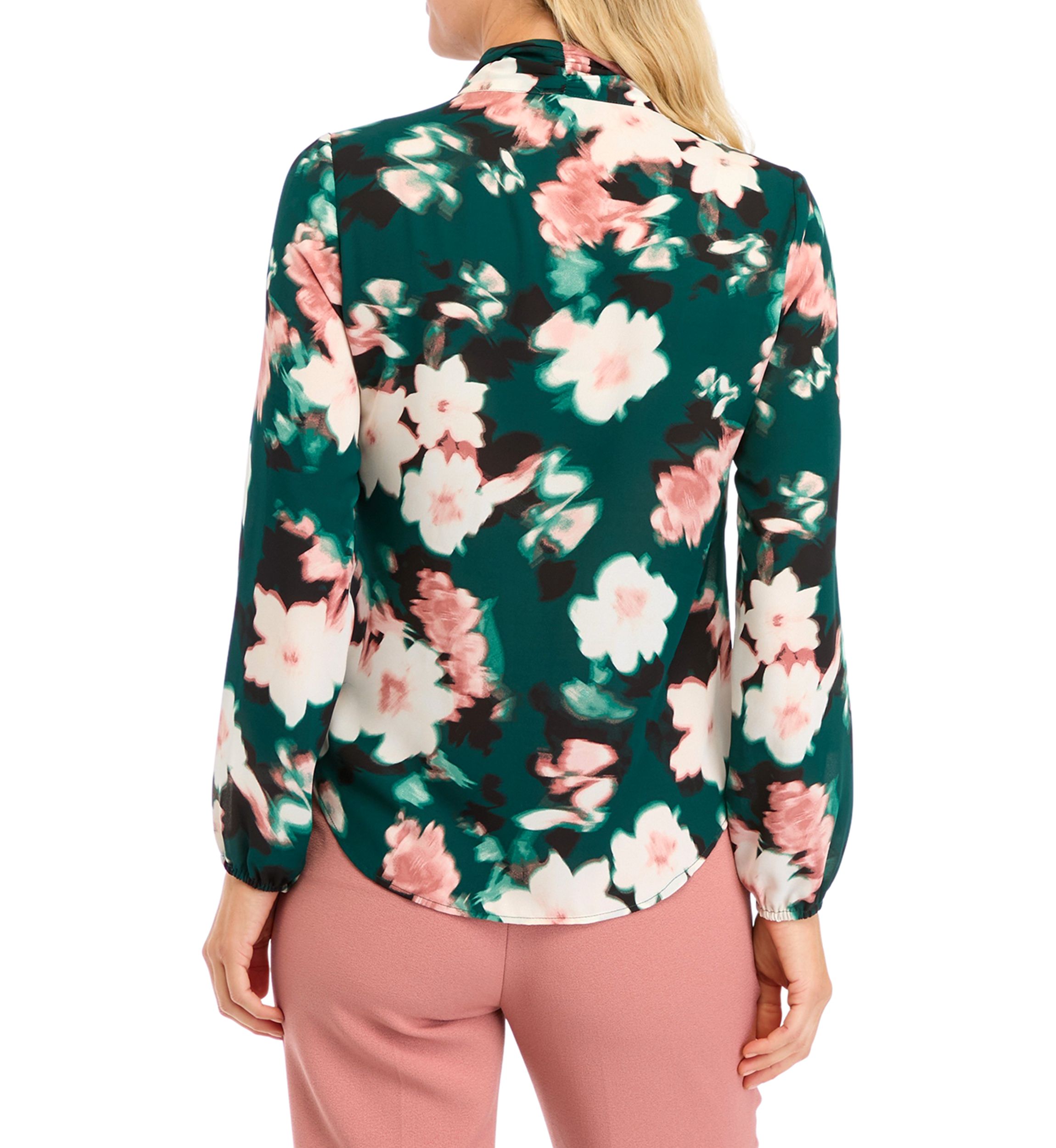 Womens Long Sleeve Floral Print Blouse