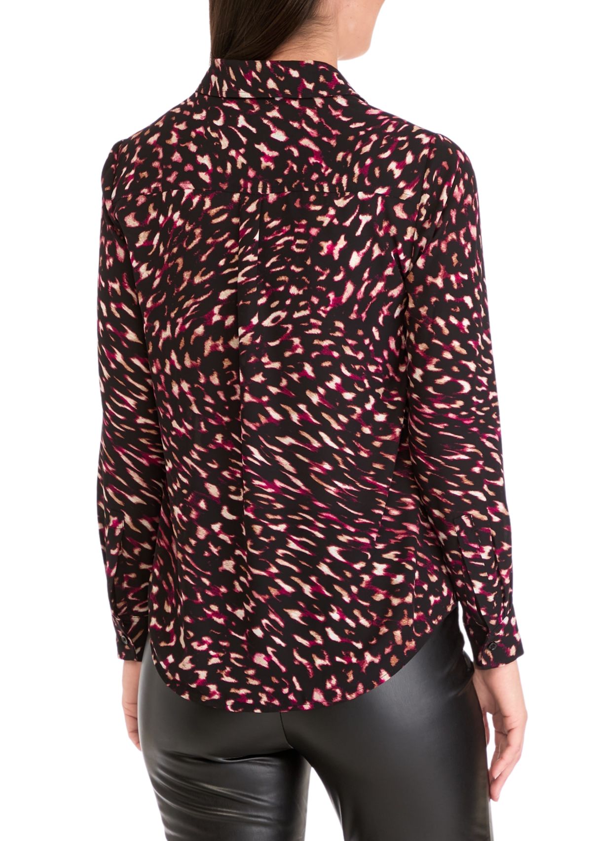 Womens Long Sleeve Button Down Blouse