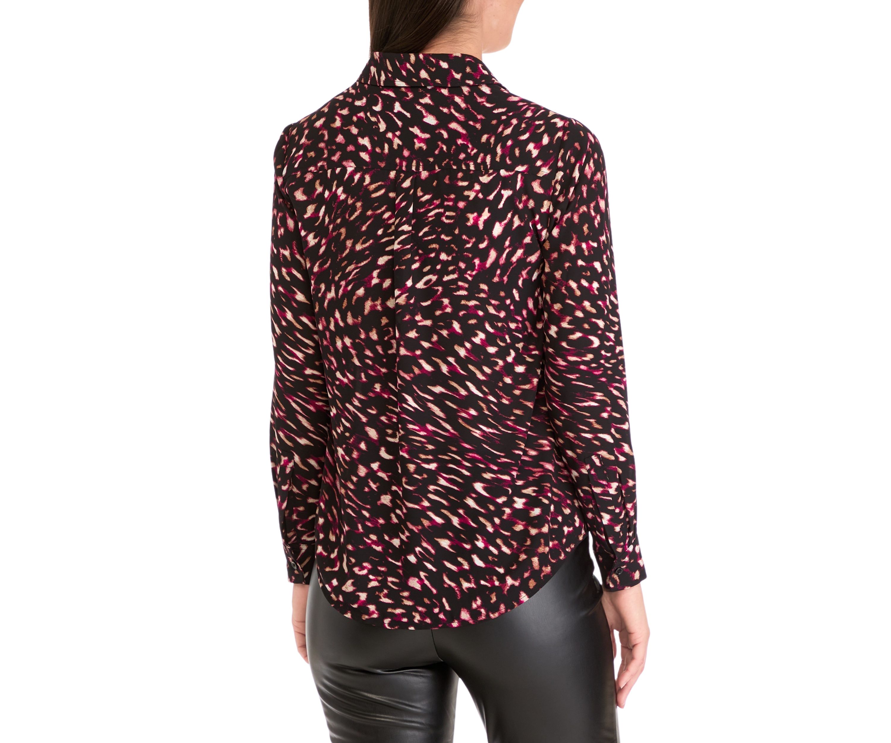 Womens Long Sleeve Button Down Blouse