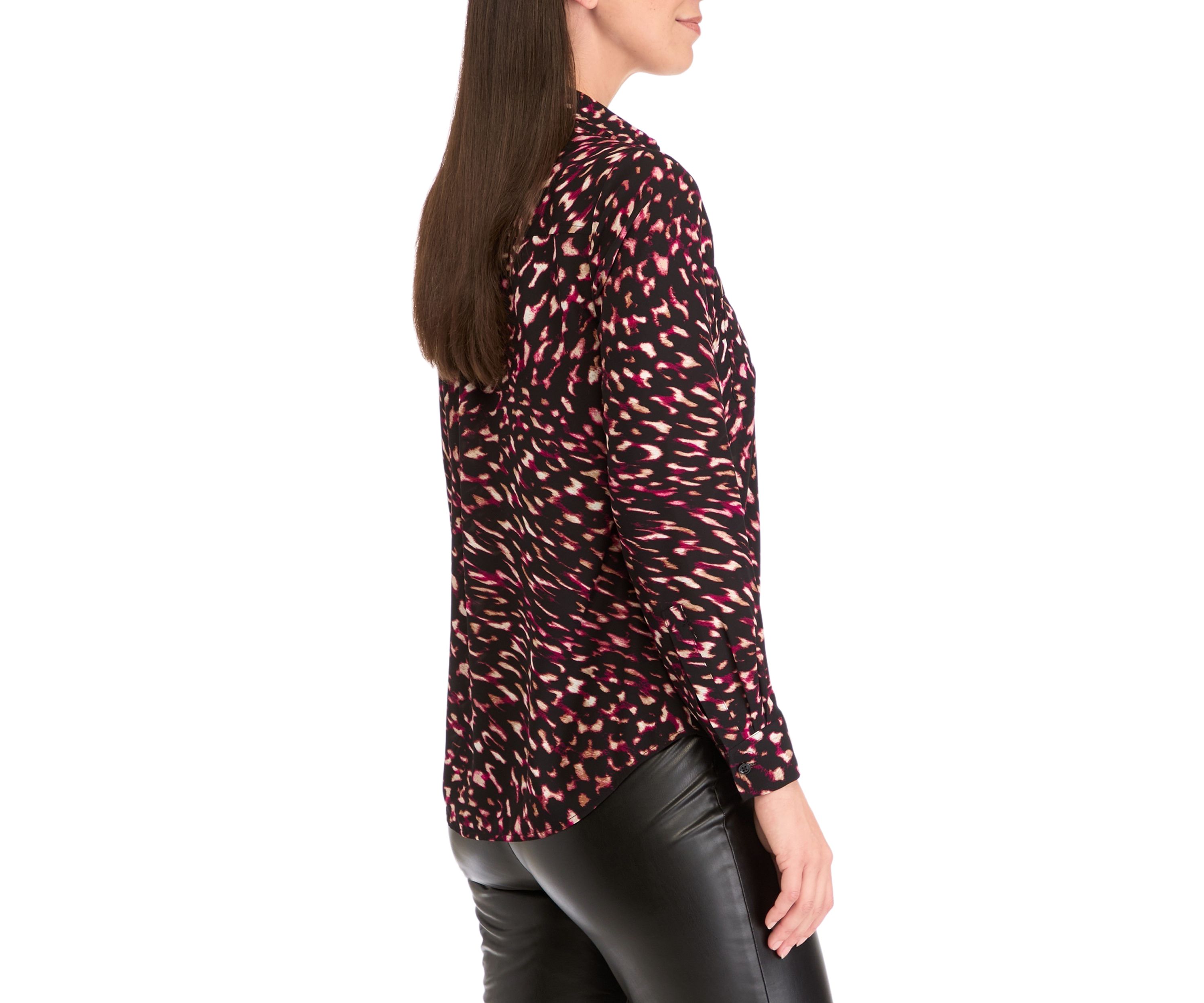 Womens Long Sleeve Button Down Blouse