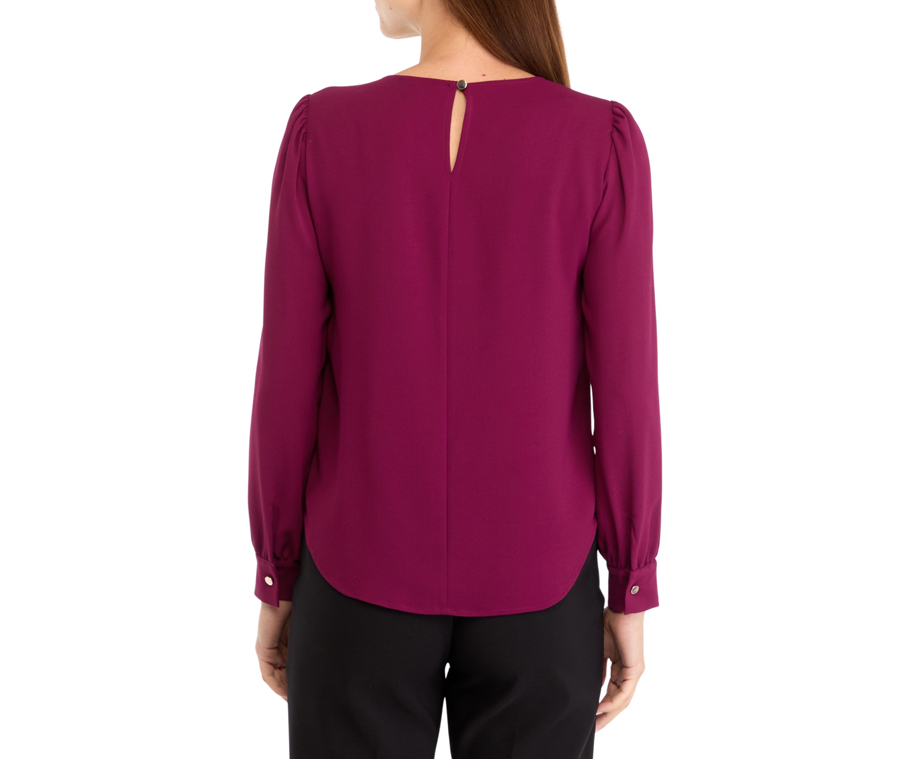 Womens Long Sleeve V-Neck Blouse