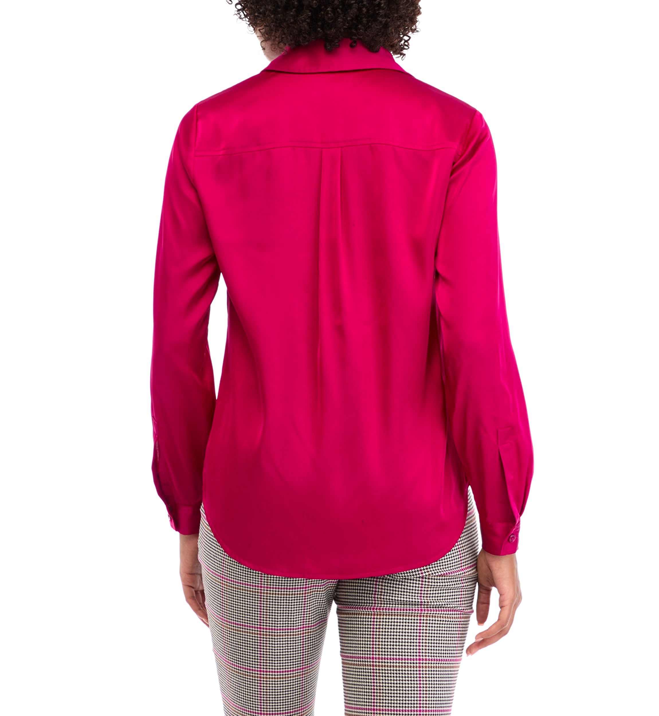 Womens Long Sleeve Button Down Blouse