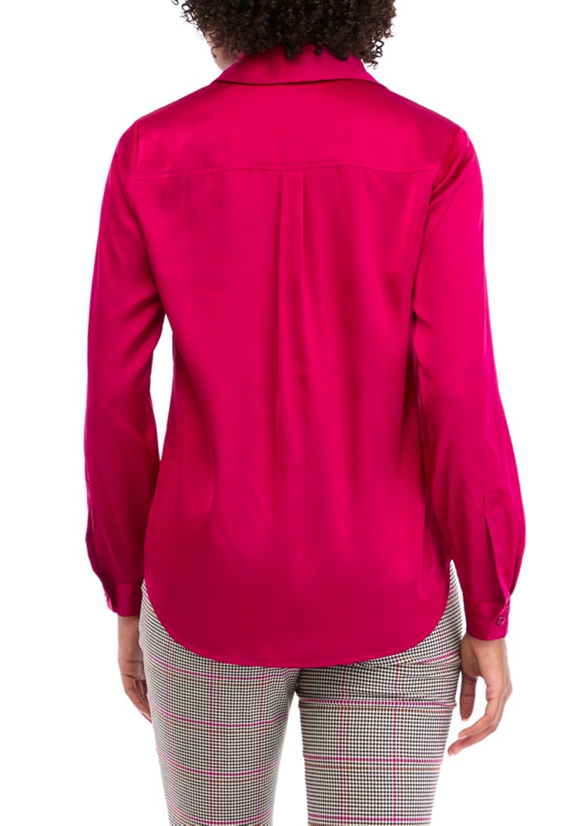 Womens Long Sleeve Button Down Blouse