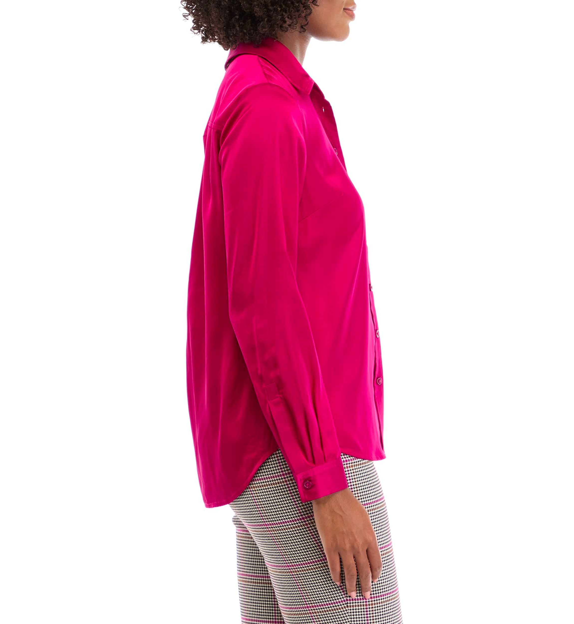 Womens Long Sleeve Button Down Blouse