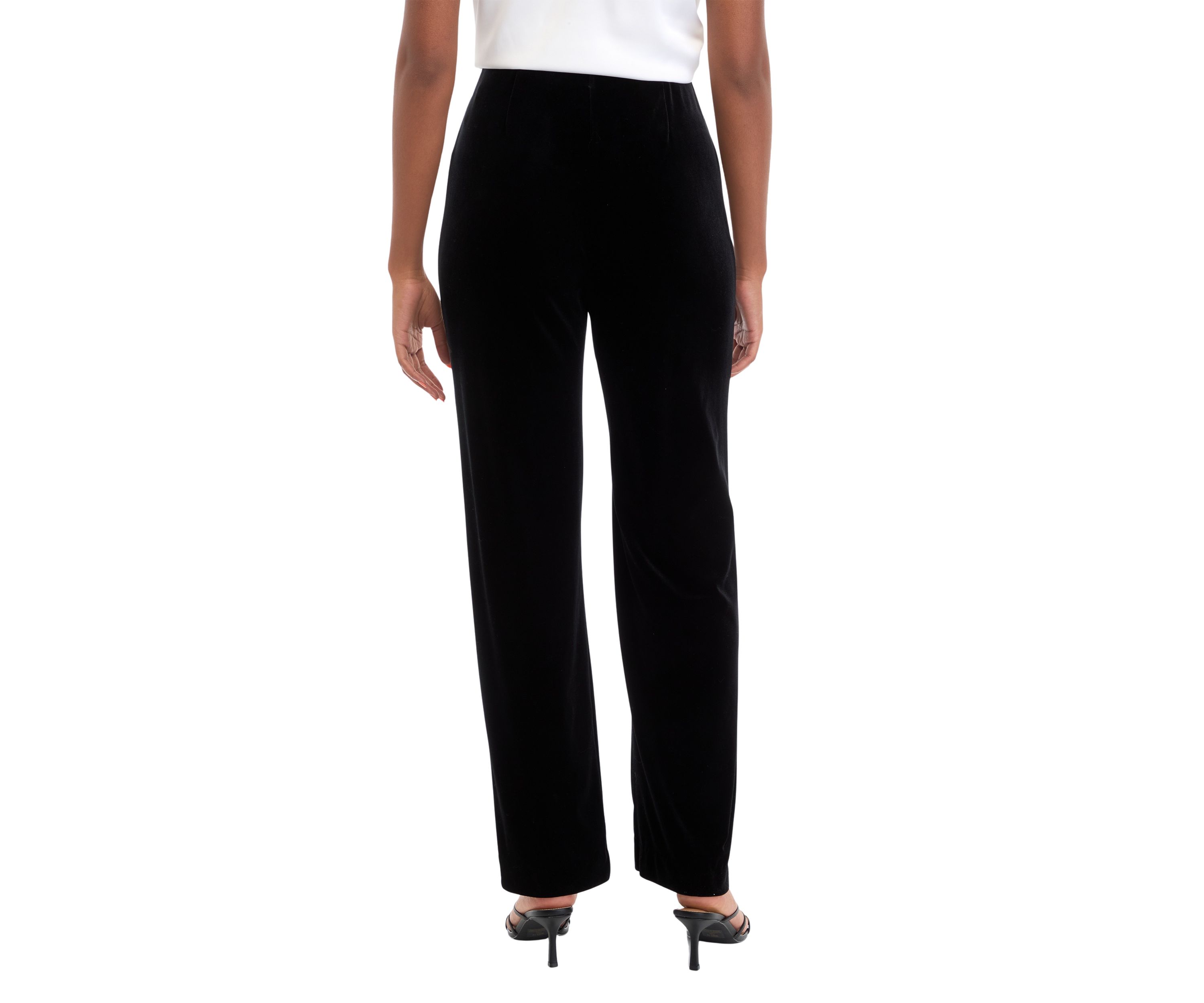 Petite Pull On Hollywood Waist Wide Leg Pants