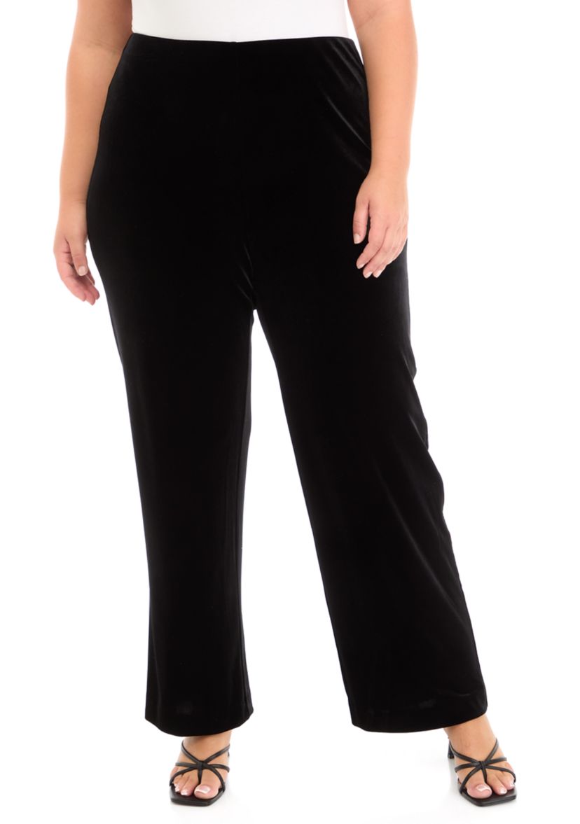 Plus Size Pull On Hollywood Waist Classic Pants 