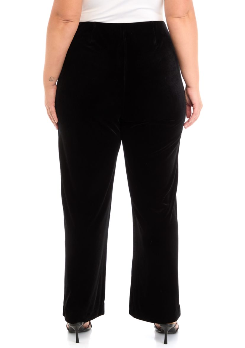 Plus Size Pull On Hollywood Waist Classic Pants 