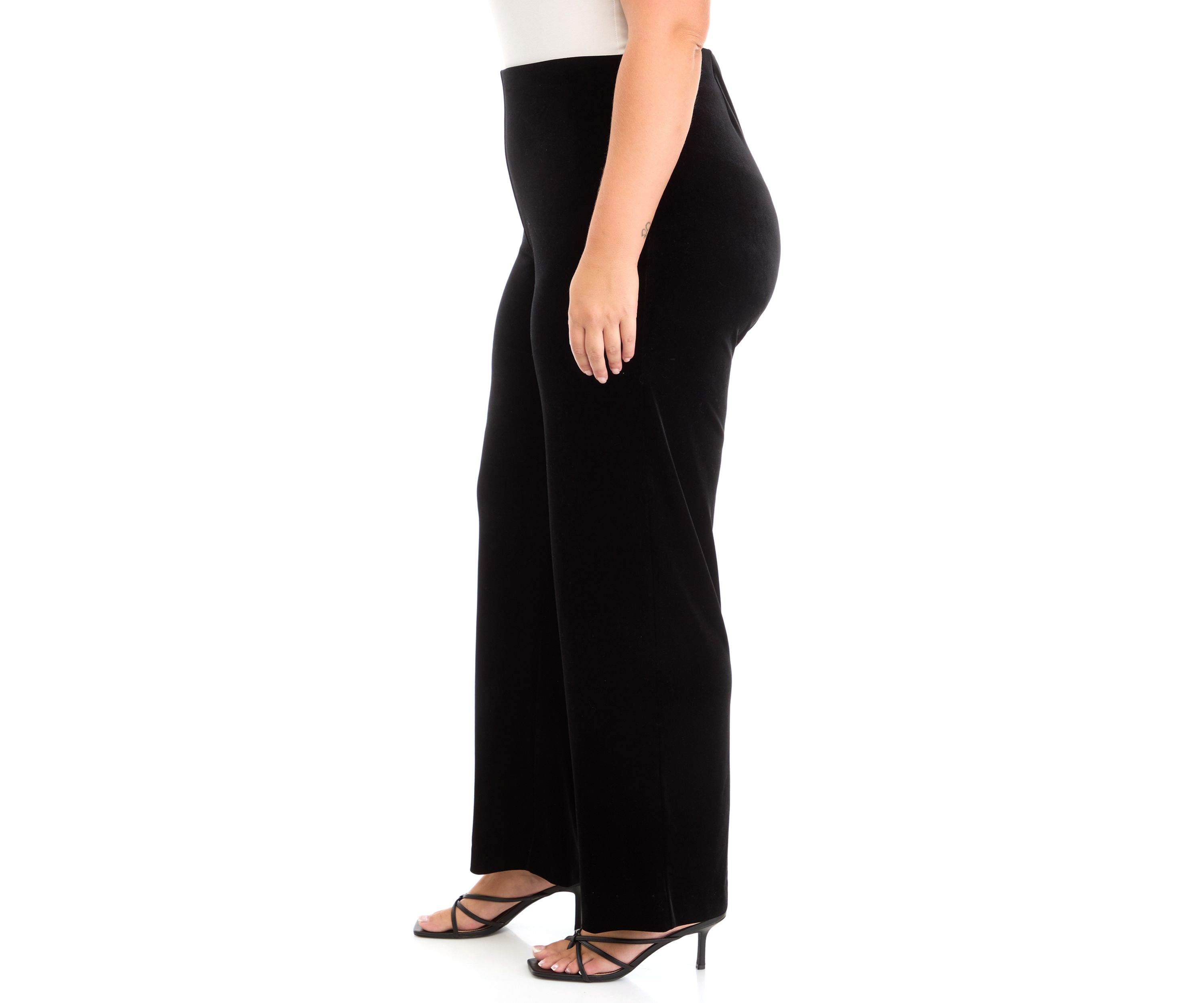 Plus Size Pull On Hollywood Waist Classic Pants 