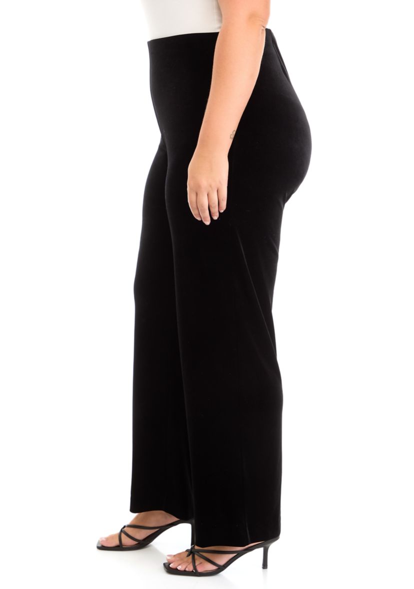 Plus Size Pull On Hollywood Waist Classic Pants 