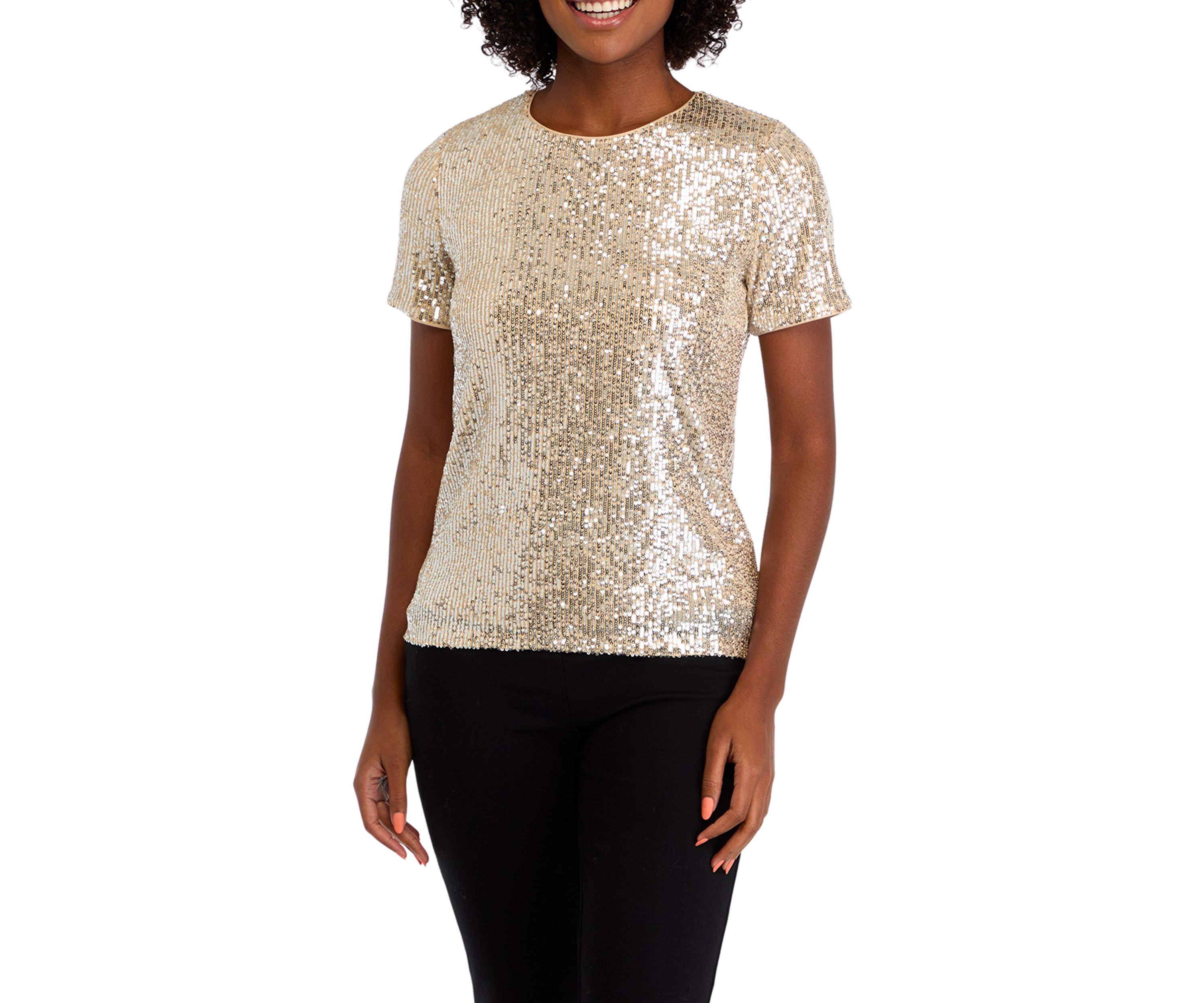 Womens Sequin Top