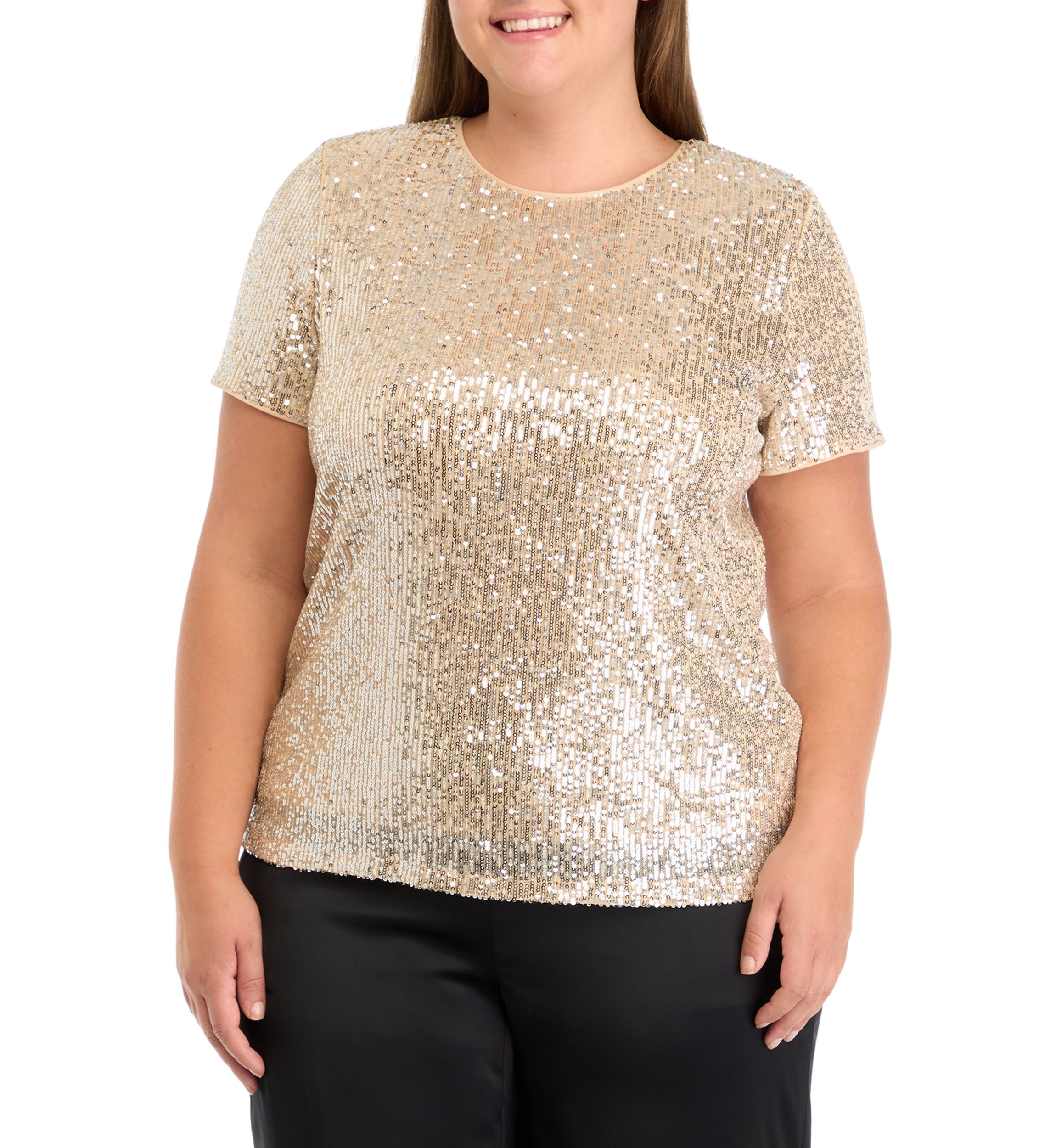 Plus Size Sequin T-Shirt