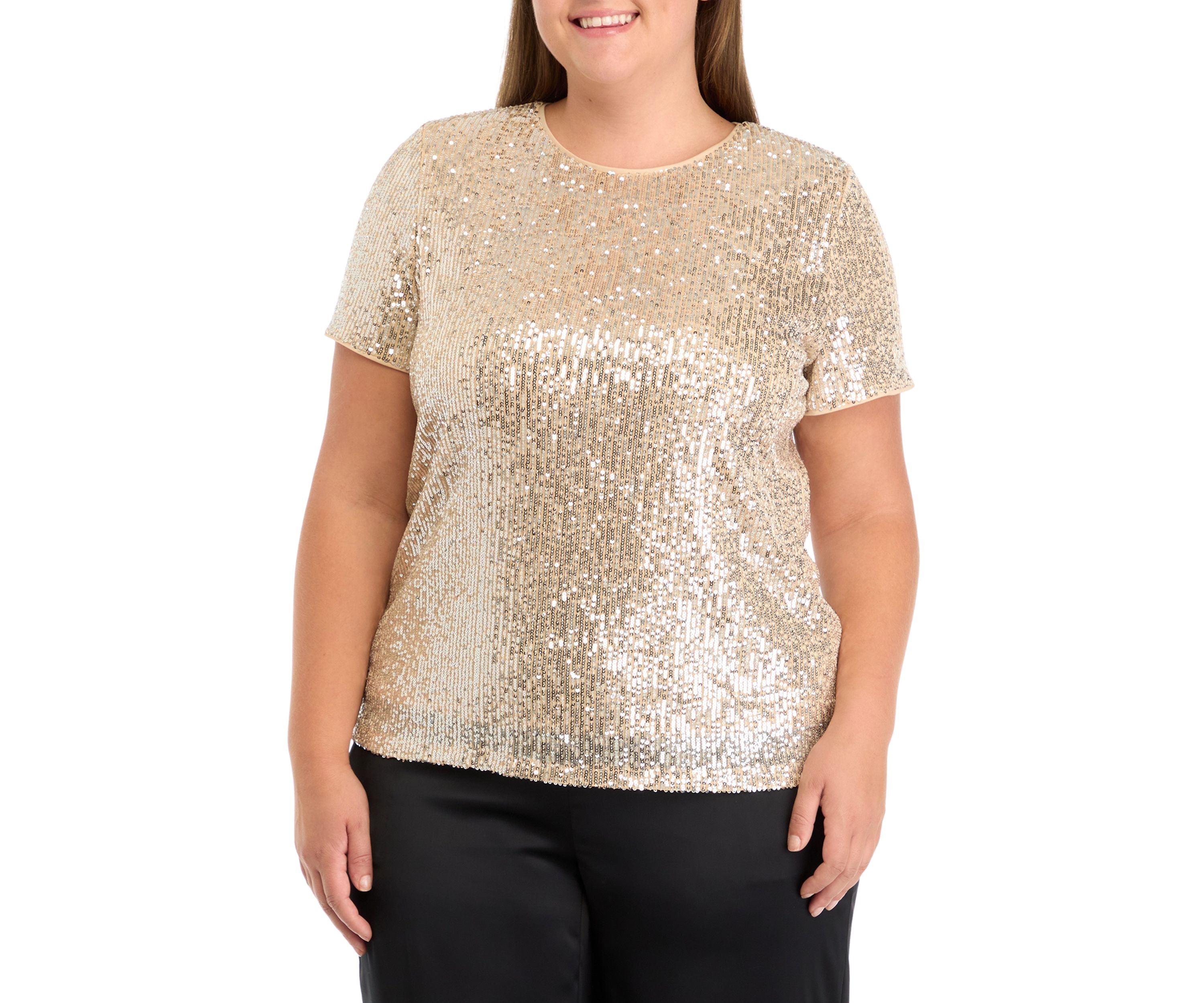 Plus Size Sequin T-Shirt