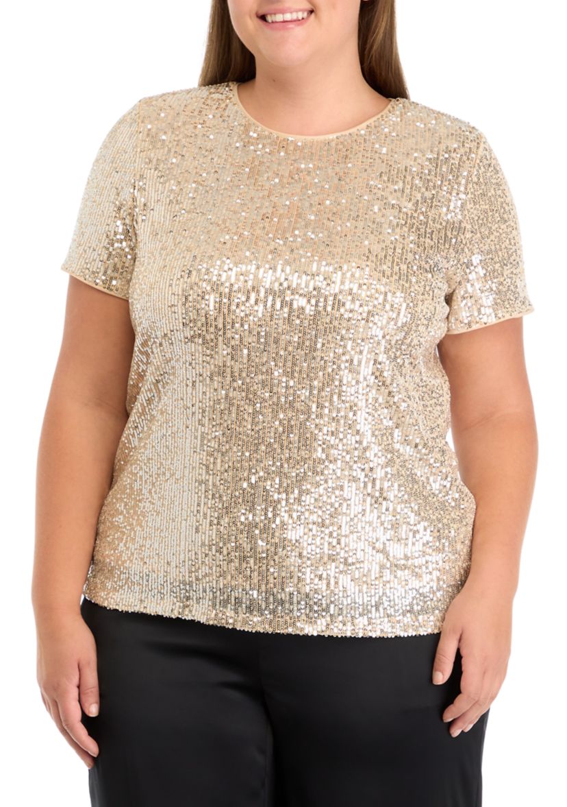 Plus Size Sequin T-Shirt