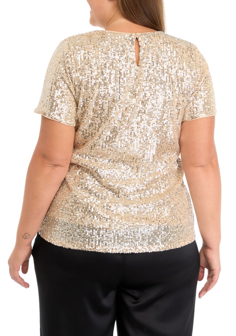 Plus Size Sequin T-Shirt