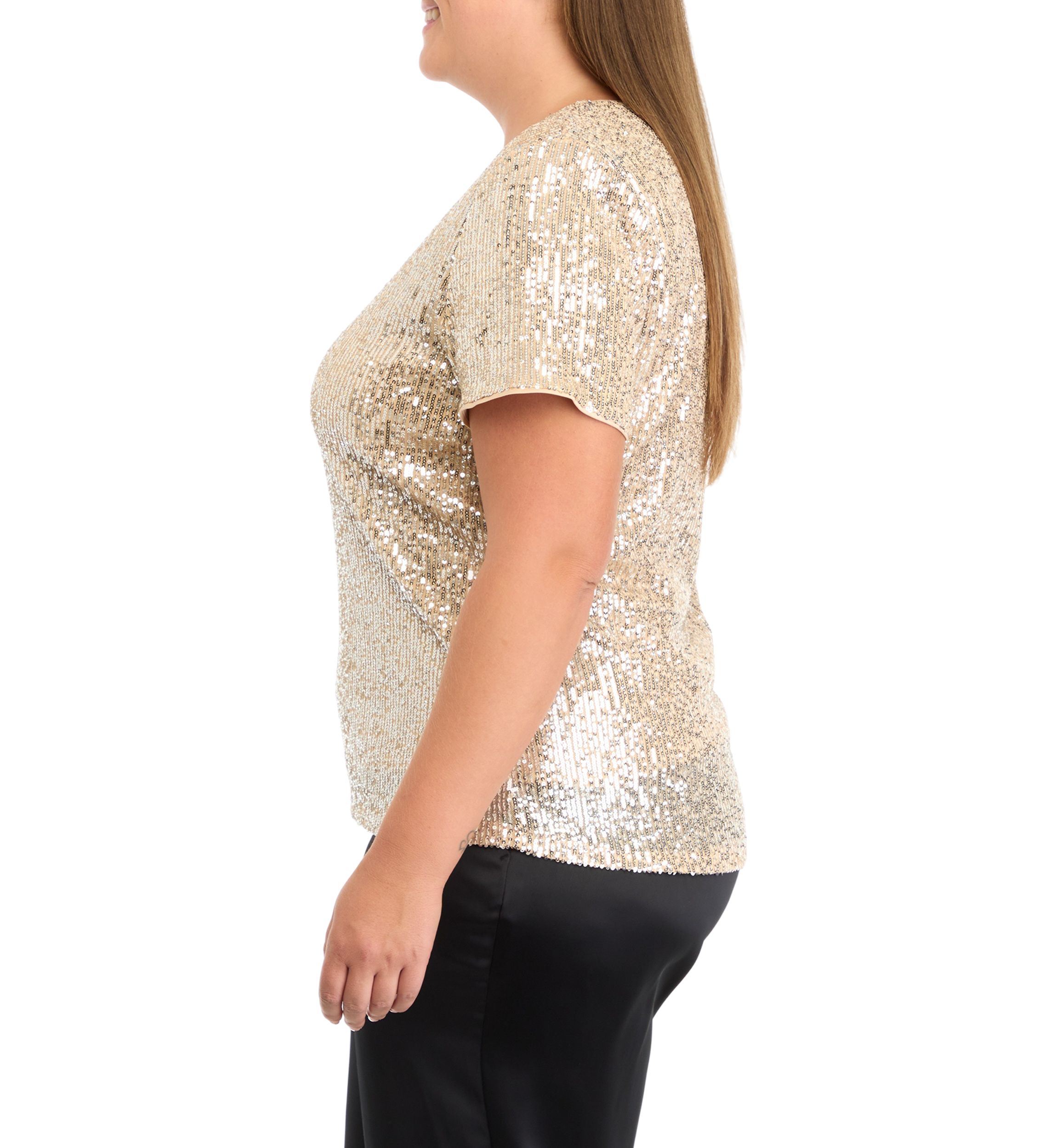 Plus Size Sequin T-Shirt