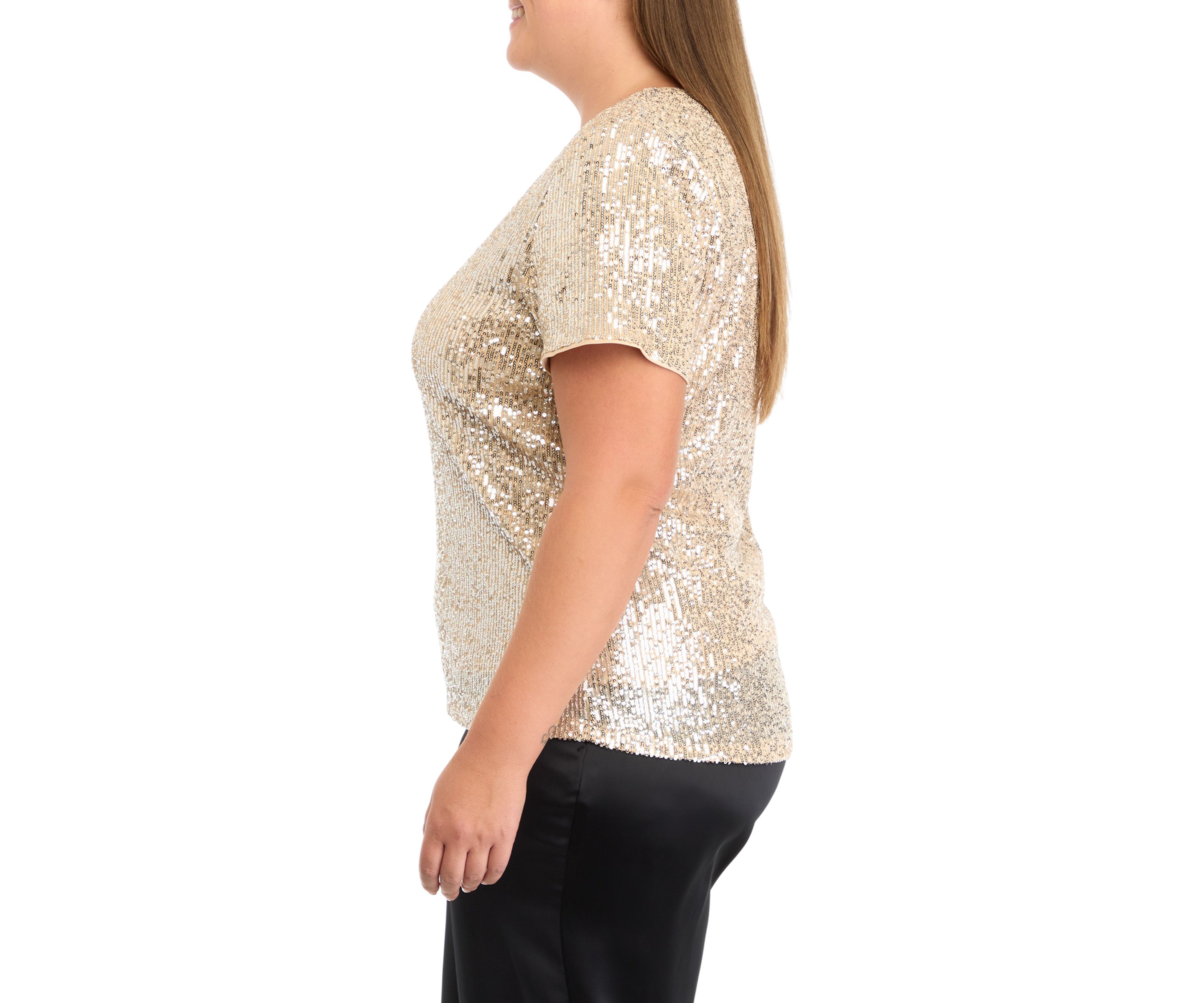 Plus Size Sequin T-Shirt