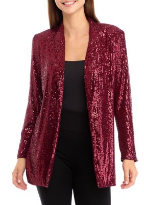 THE LIMITED Women's Open Front Sequin Blazer, Small