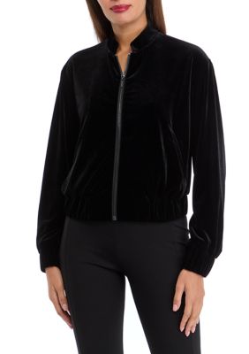 THE LIMITED Women's Velvet Bomber Jacket