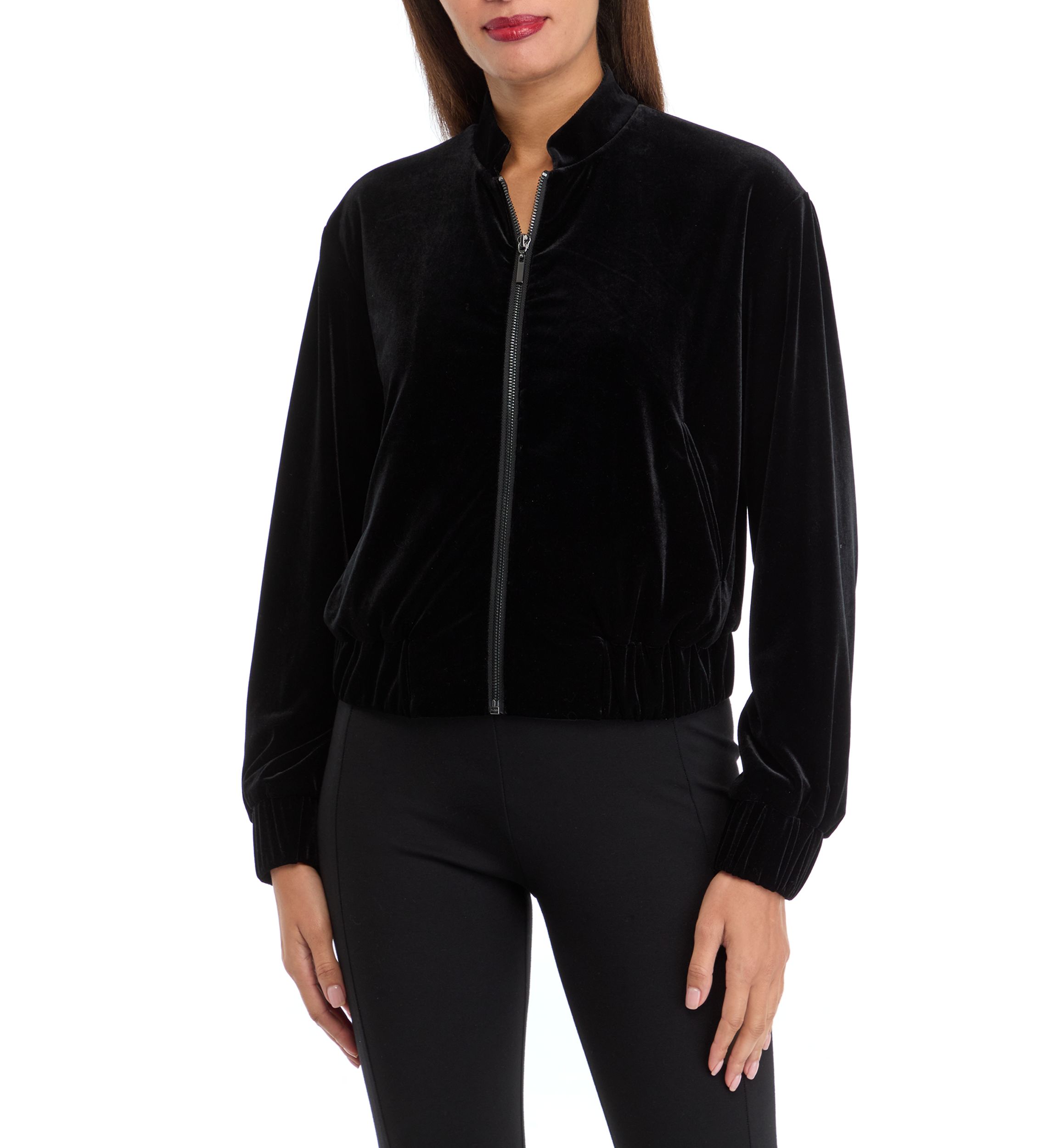 Womens Velvet Bomber Jacket
