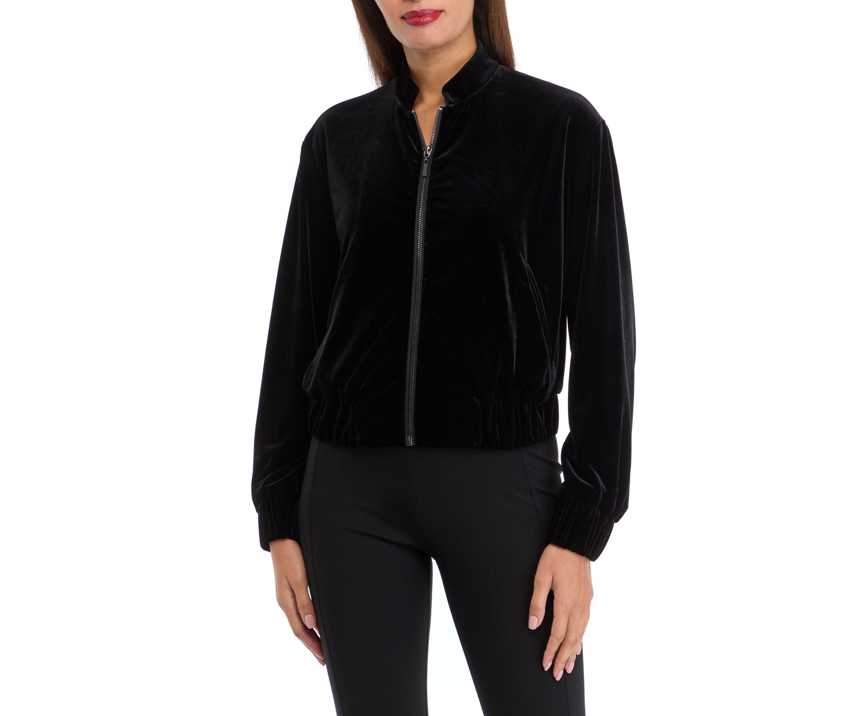 Womens Velvet Bomber Jacket
