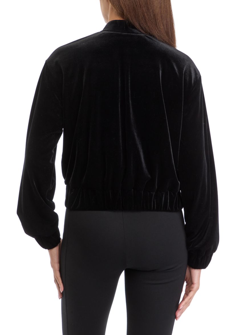 Womens Velvet Bomber Jacket