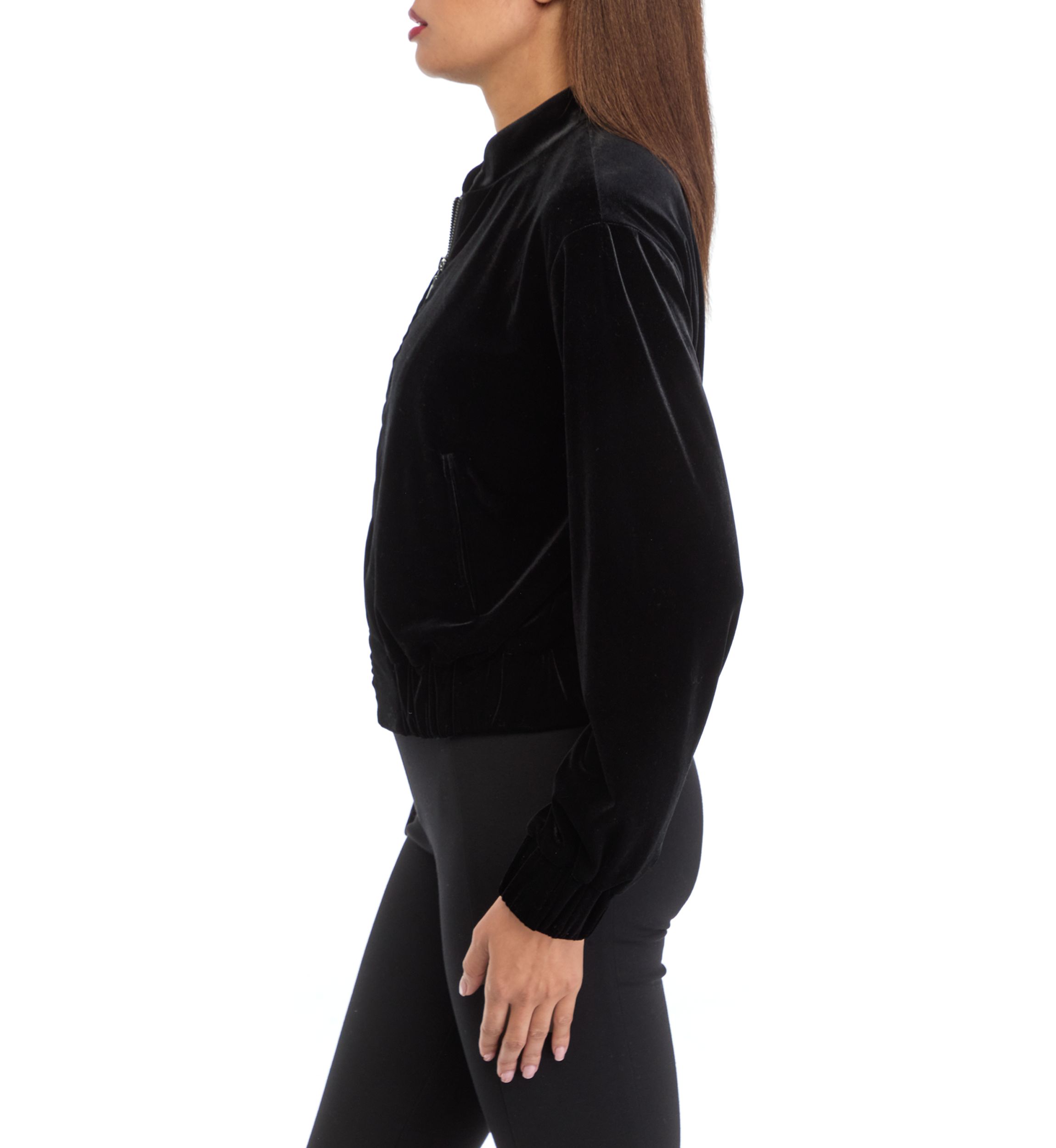 Womens Velvet Bomber Jacket