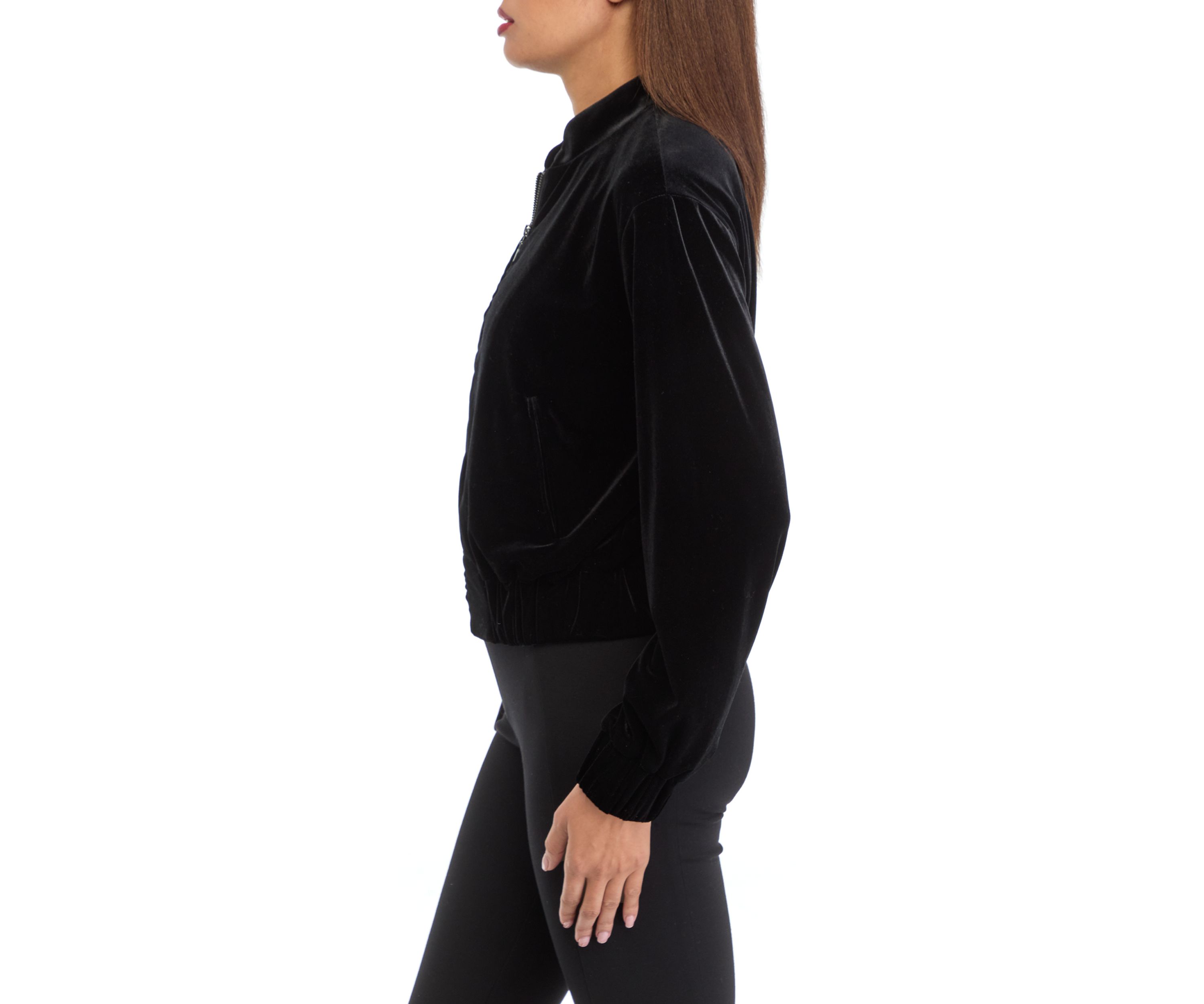 Womens Velvet Bomber Jacket