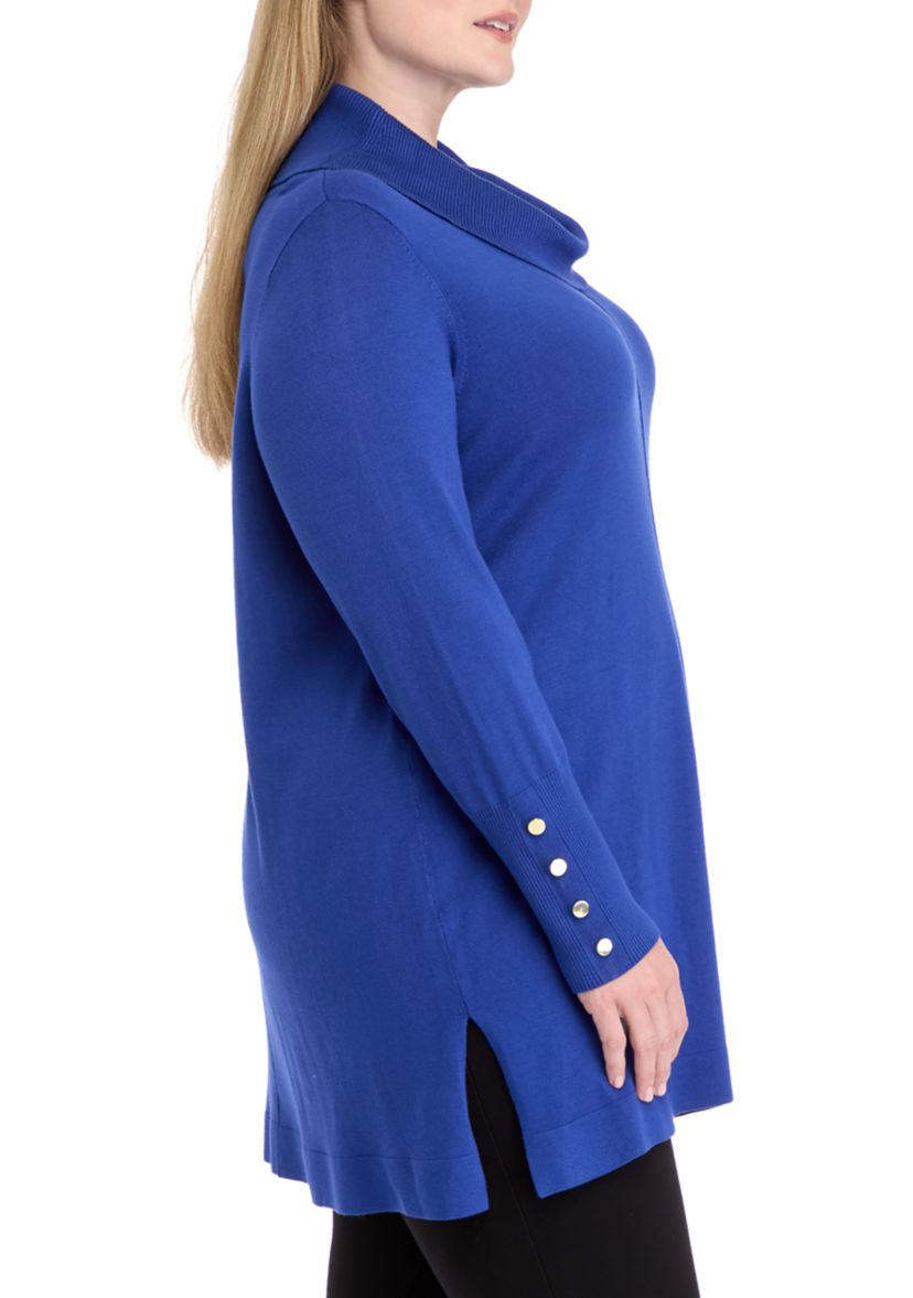 Plus Size Cowl Neck Sweater