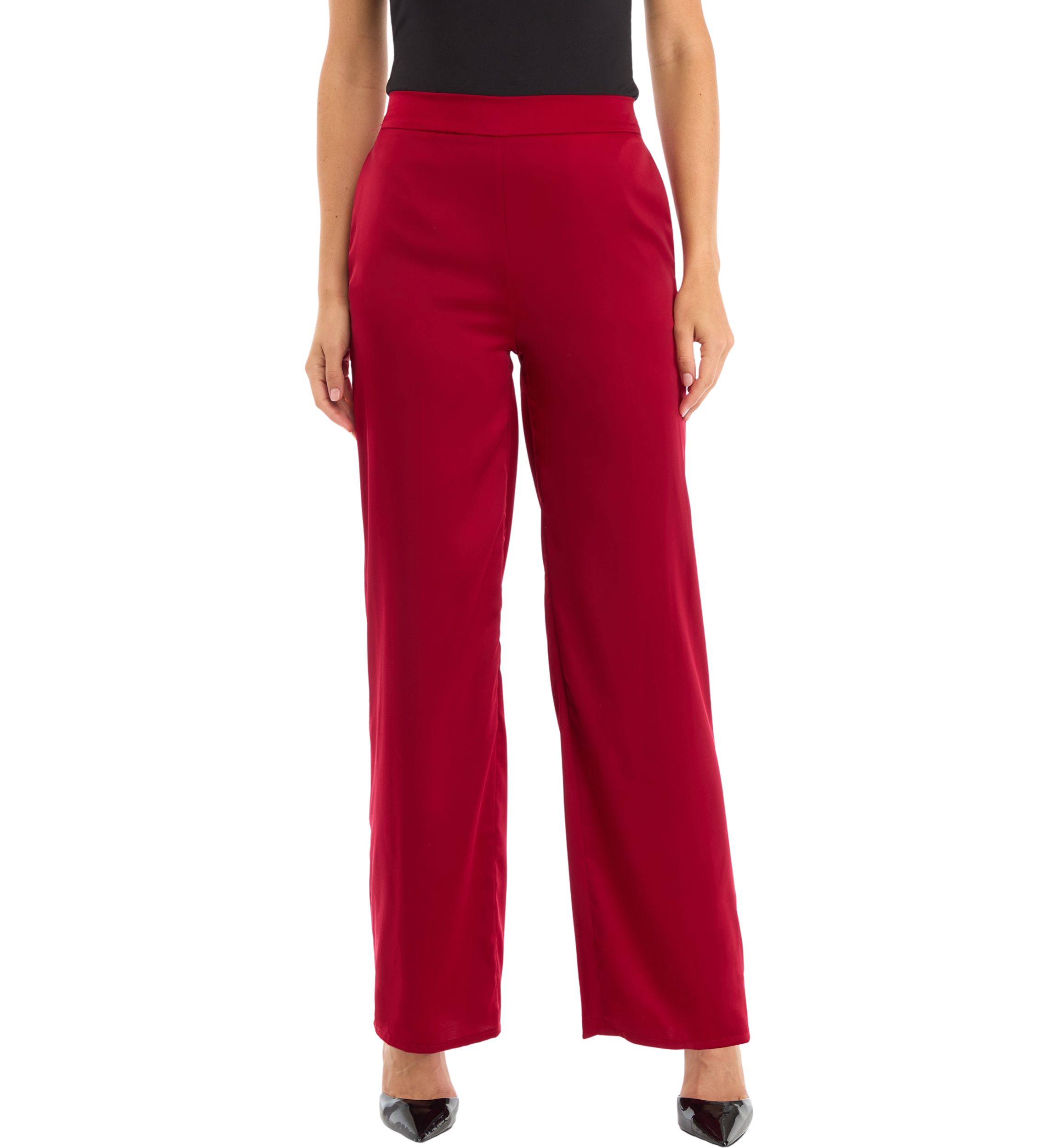 Petite Satin Pull On Pants