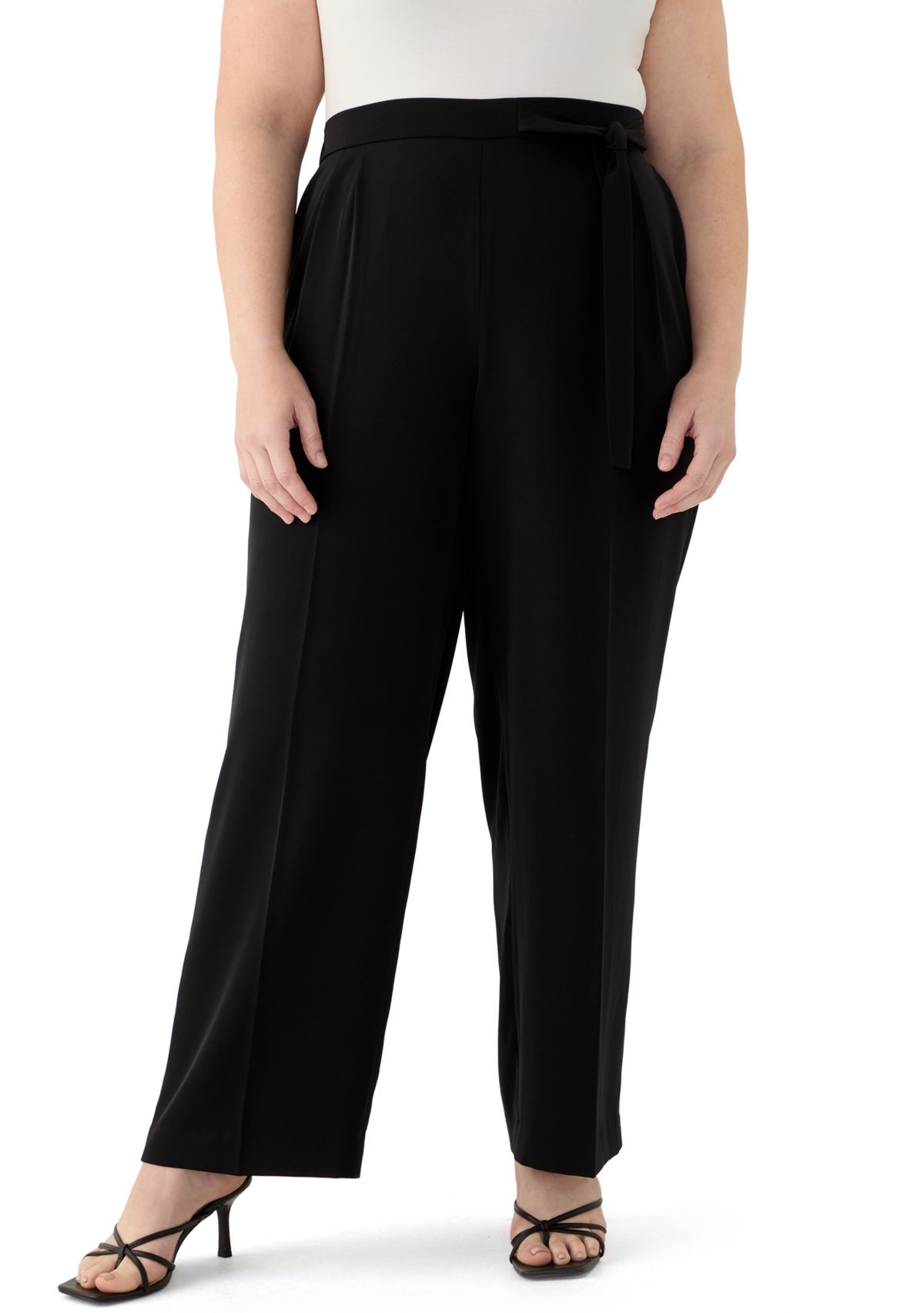 Plus Size High Rise Pull On Pants