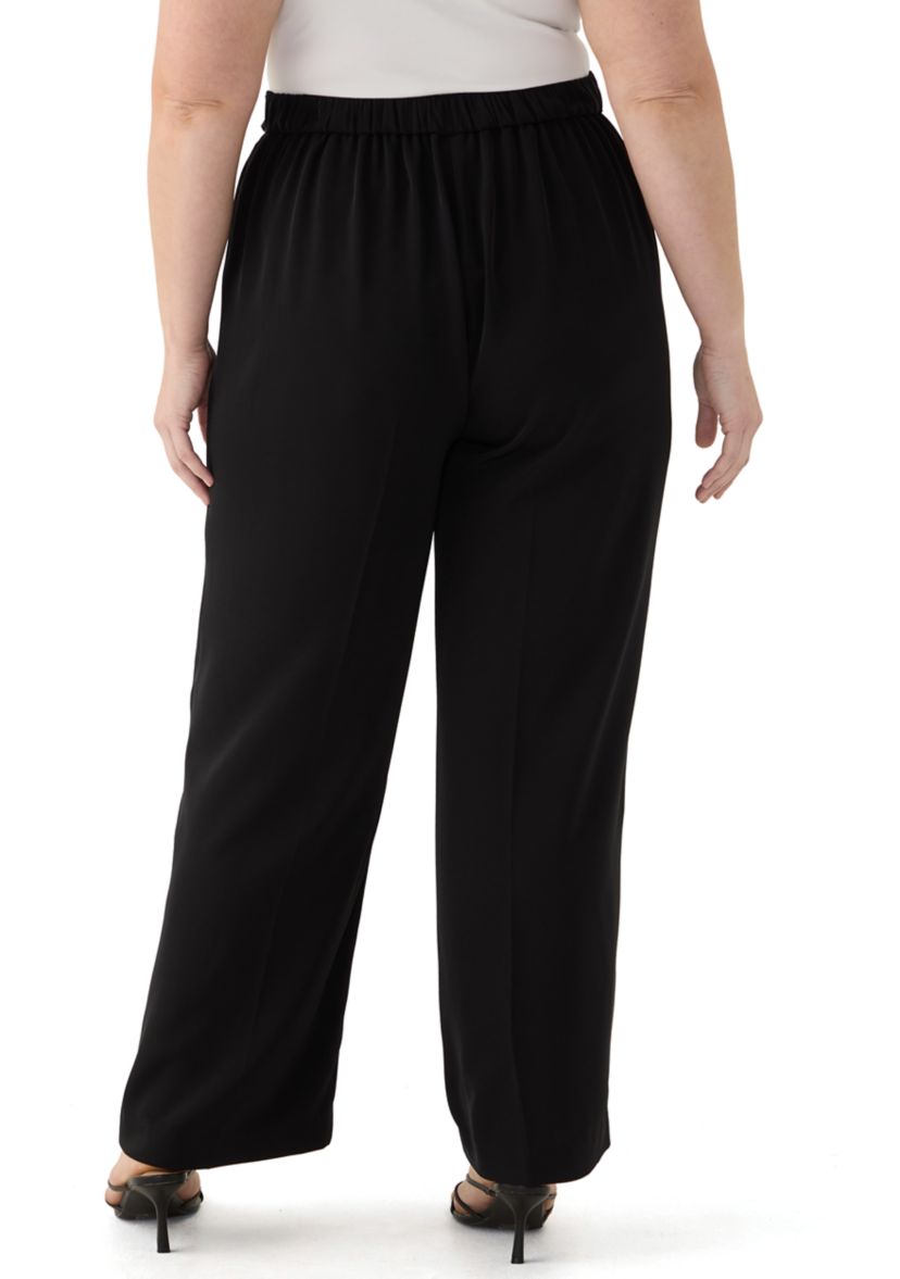 Plus Size High Rise Pull On Pants