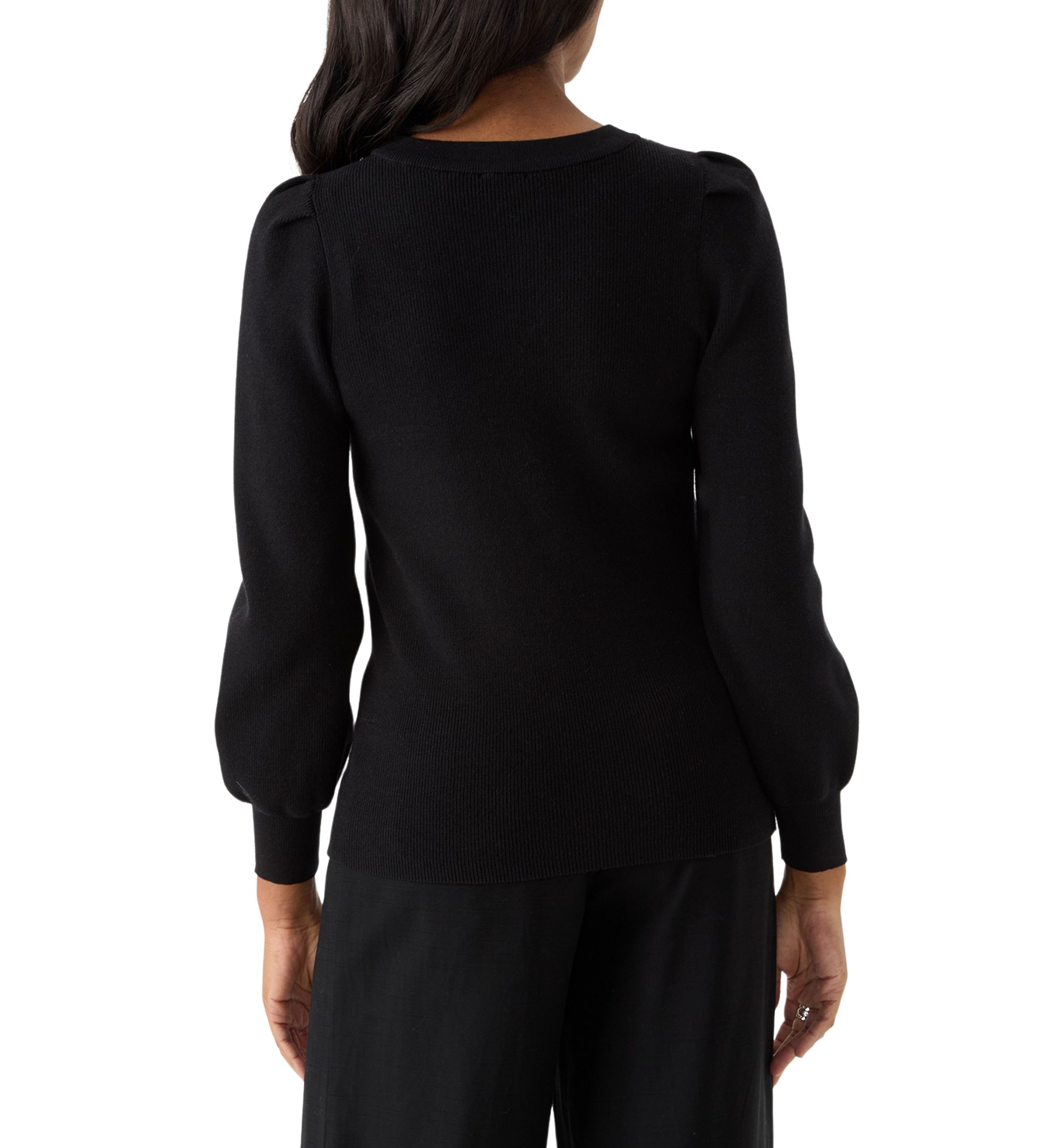Womens Embellished Crew Neck Pullover Sweater
