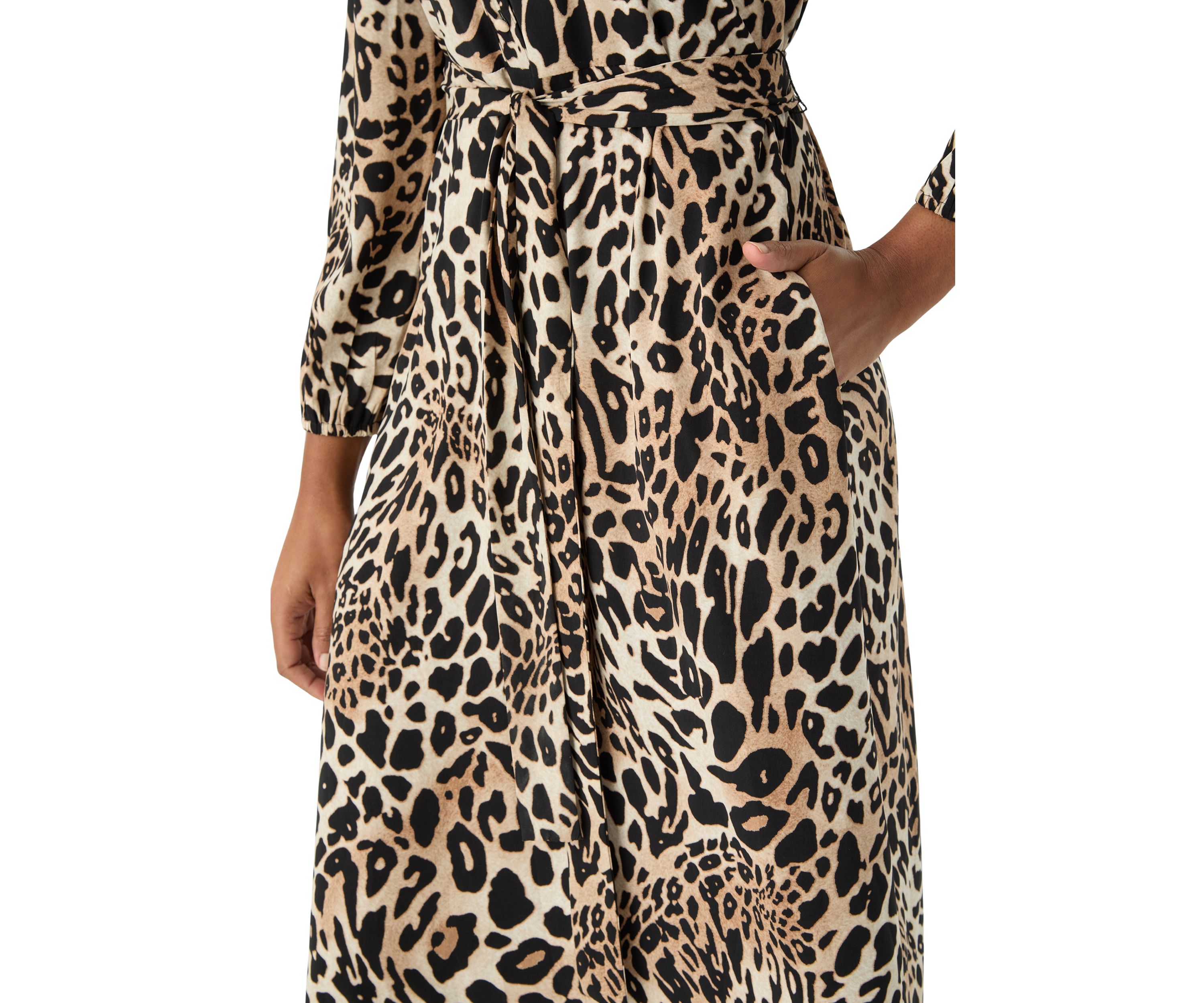Plus Size Printed Midi Shirtdress