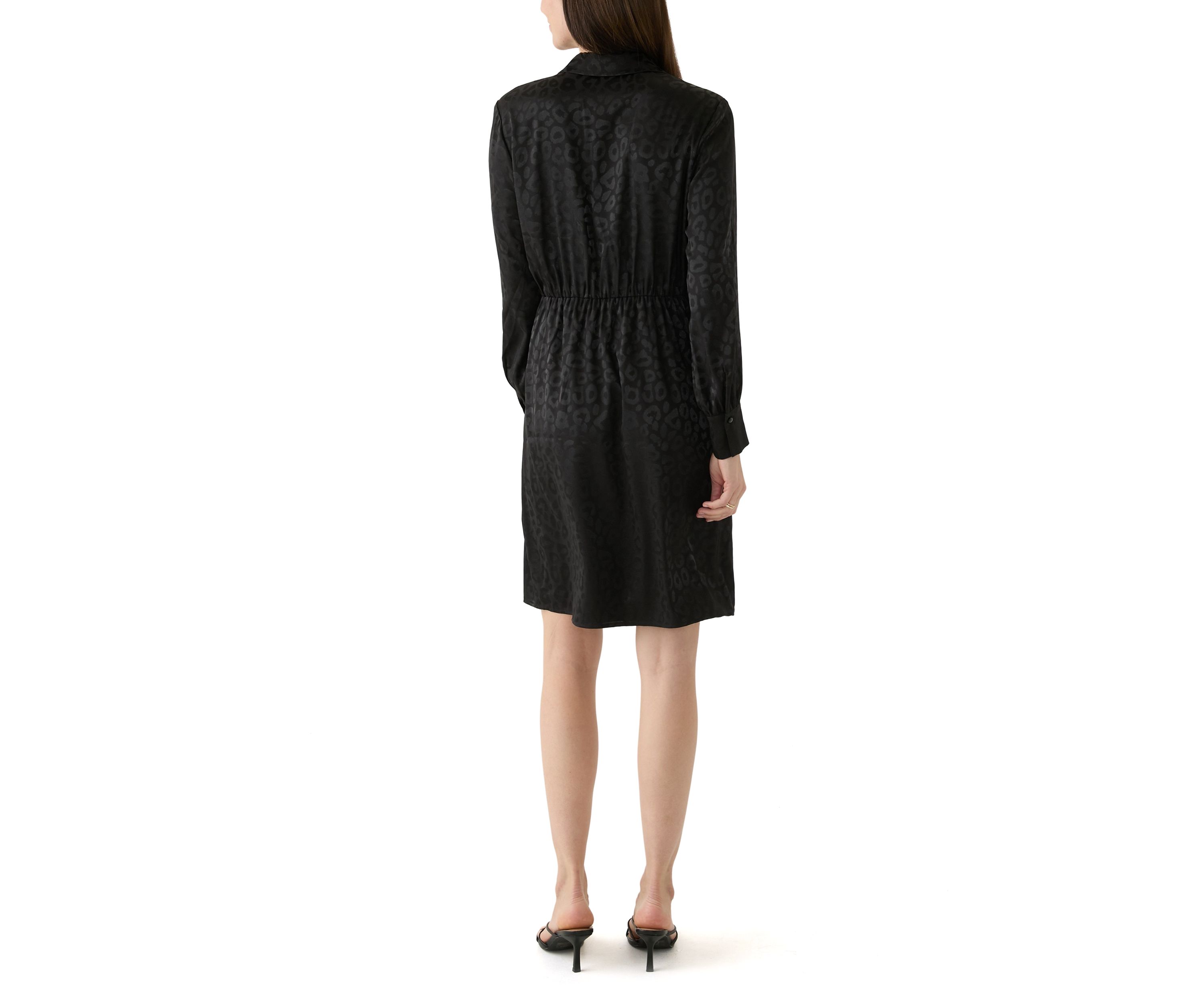 Womens Long Sleeve Wrap Shirtdress