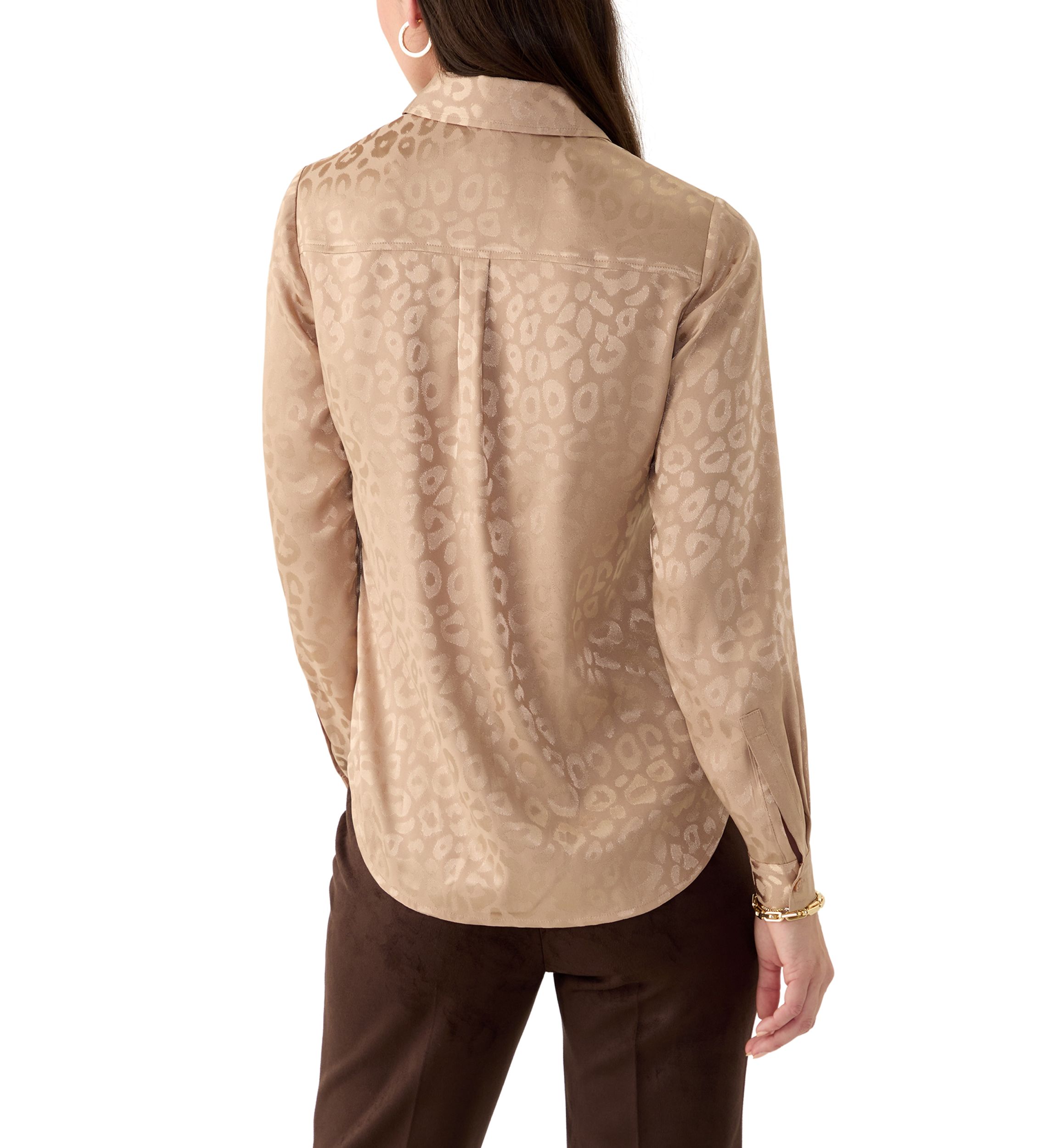 Petite Long Sleeve Button Down Shirt