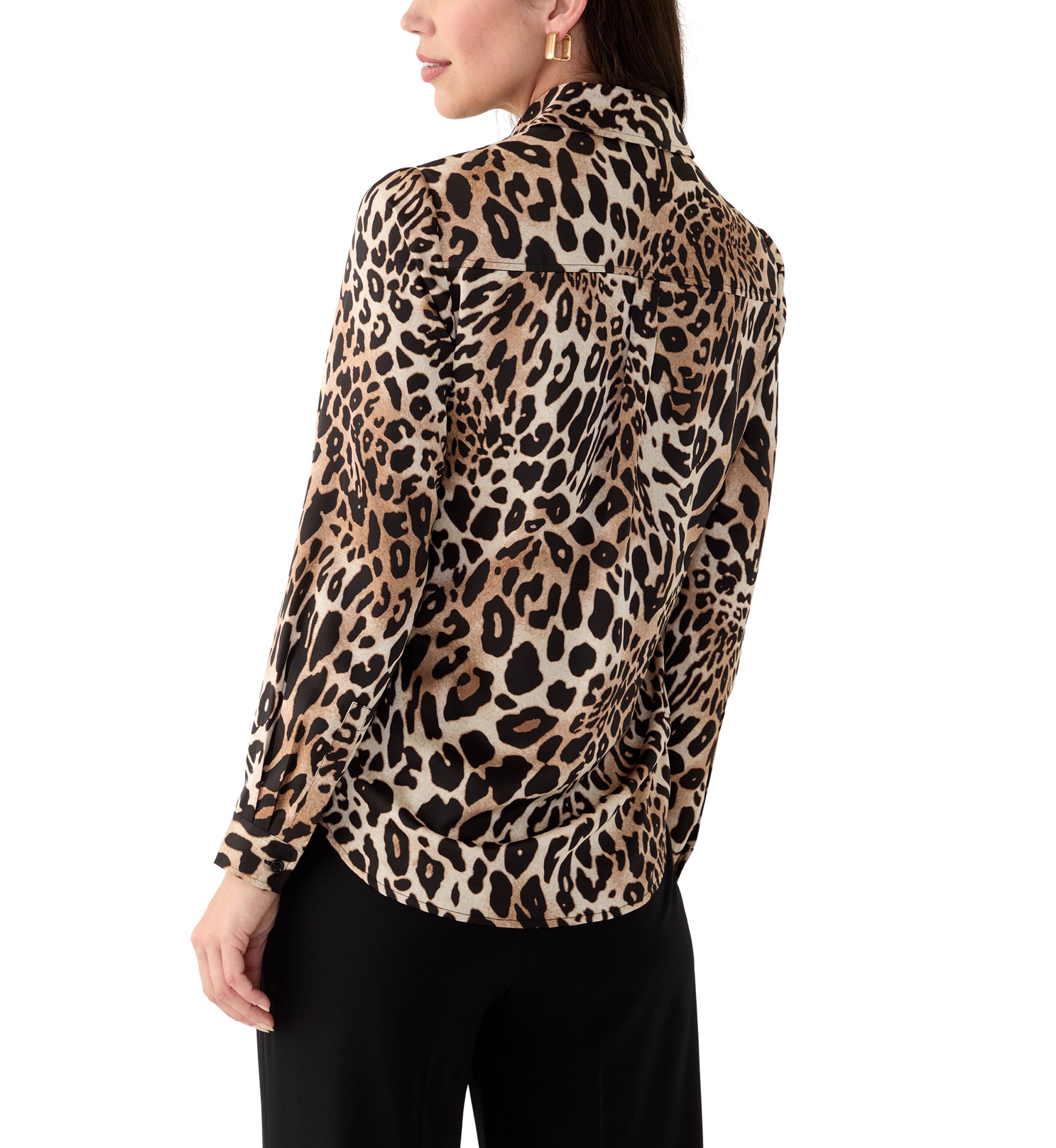 Petite Printed Button Down Shirt