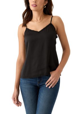 THE LIMITED Women's Petite Sleeveless V-Neck Camisole Top, Black, PM