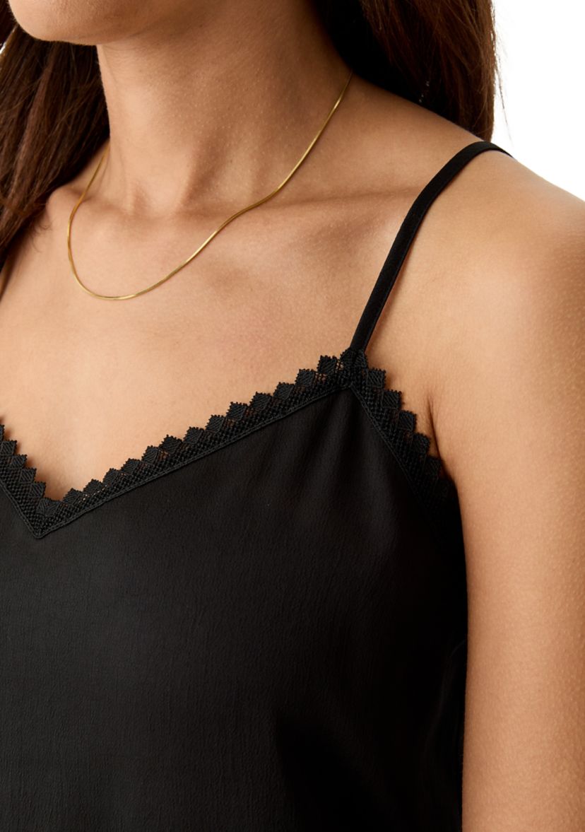 Petite Sleeveless V-Neck Camisole Top