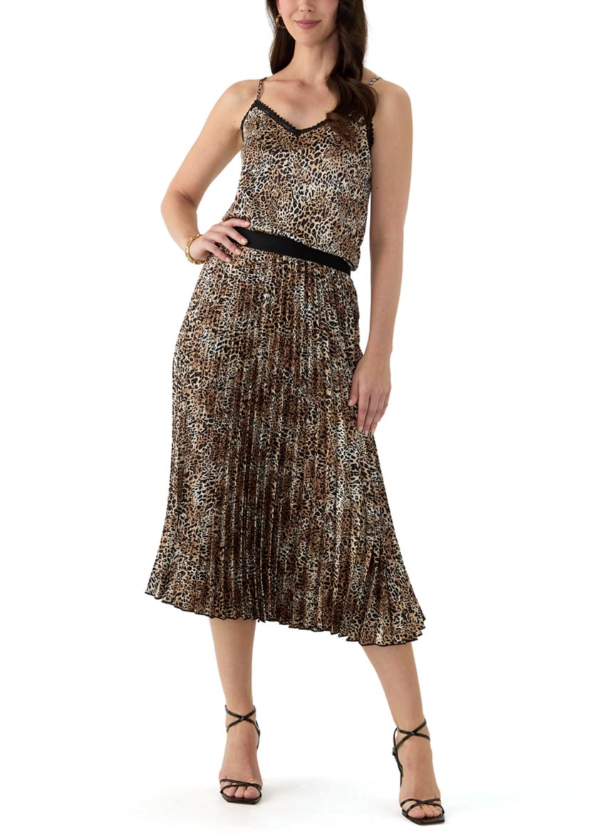 Womens Sleeveless Printed V-Neck Cami 
