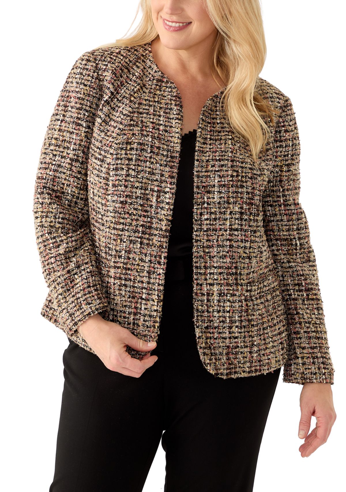 Plus Size Kissing Front Blazer