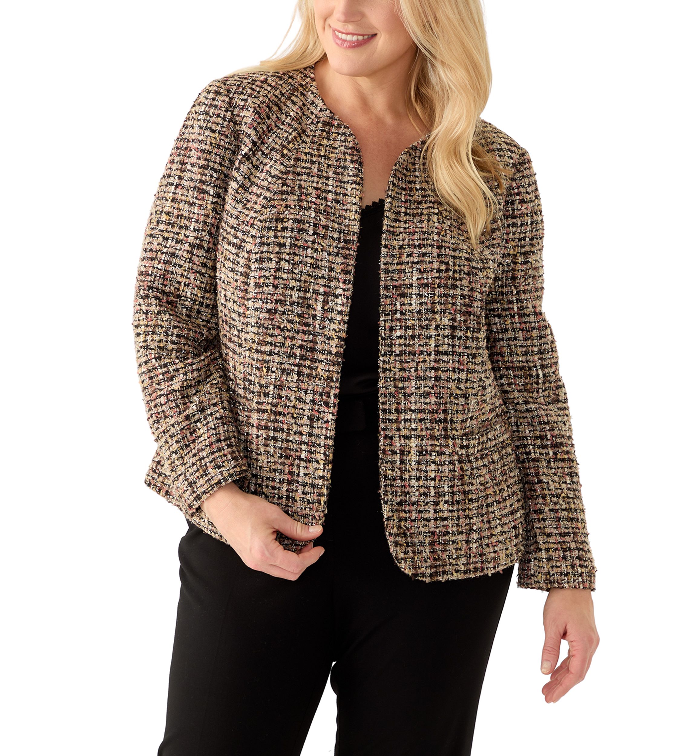 Plus Size Kissing Front Blazer