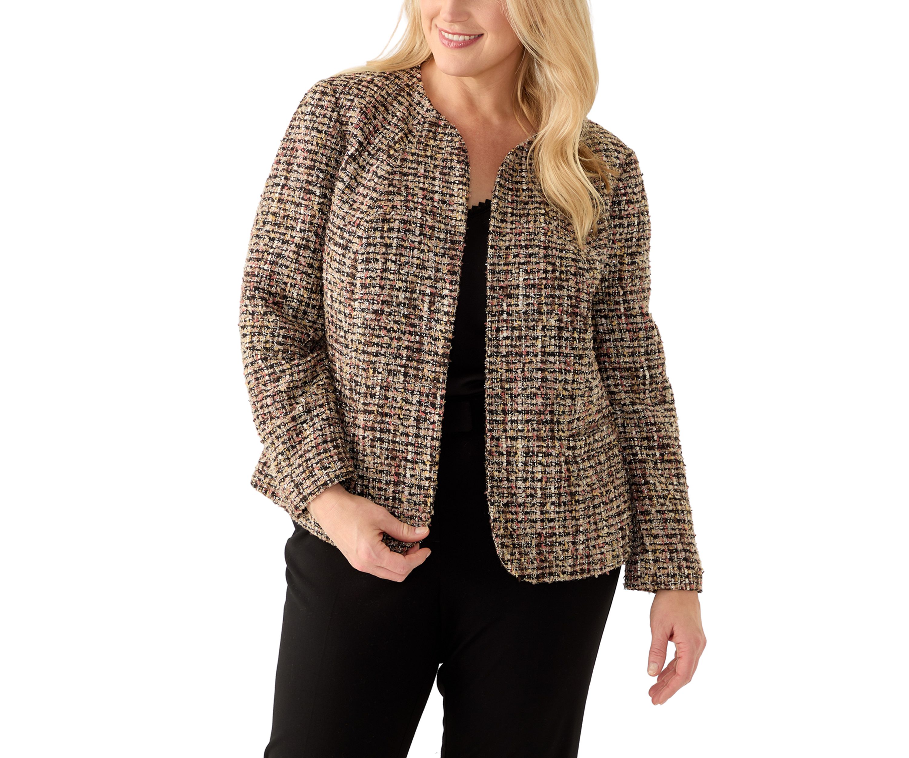 Plus Size Kissing Front Blazer