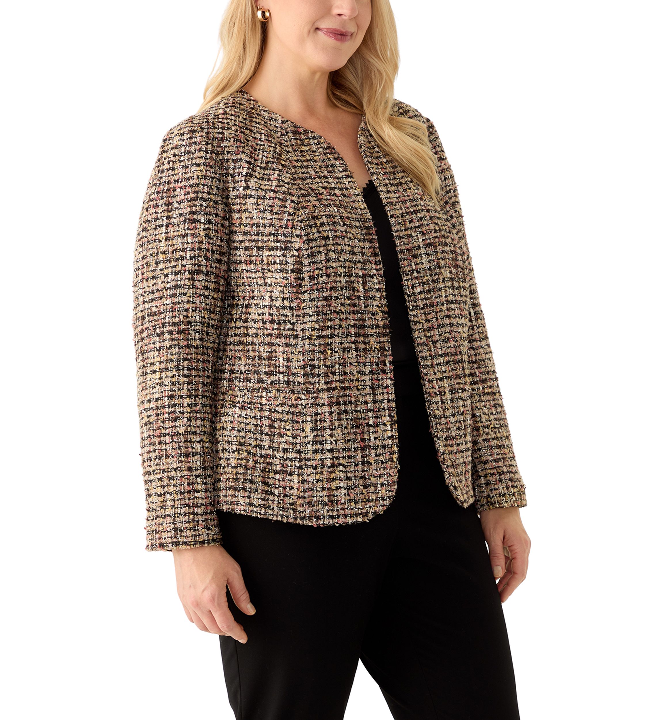 Plus Size Kissing Front Blazer