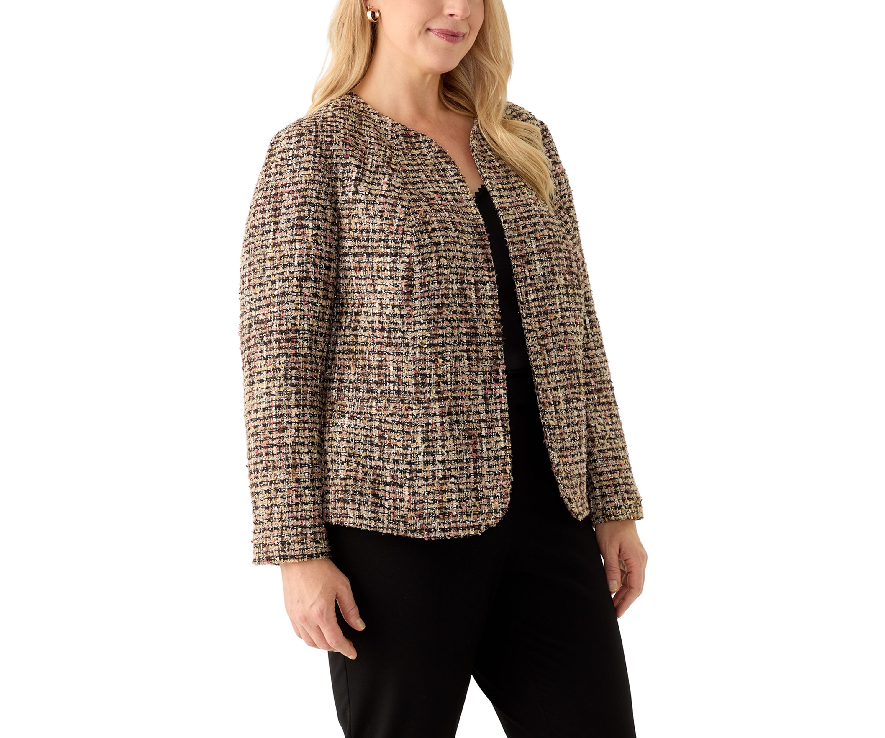 Plus Size Kissing Front Blazer