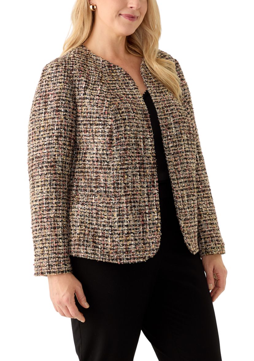 Plus Size Kissing Front Blazer