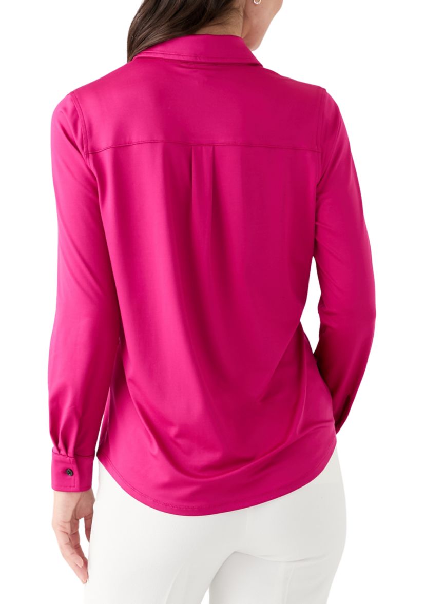 Womens Long Sleeve Button Down Shirt