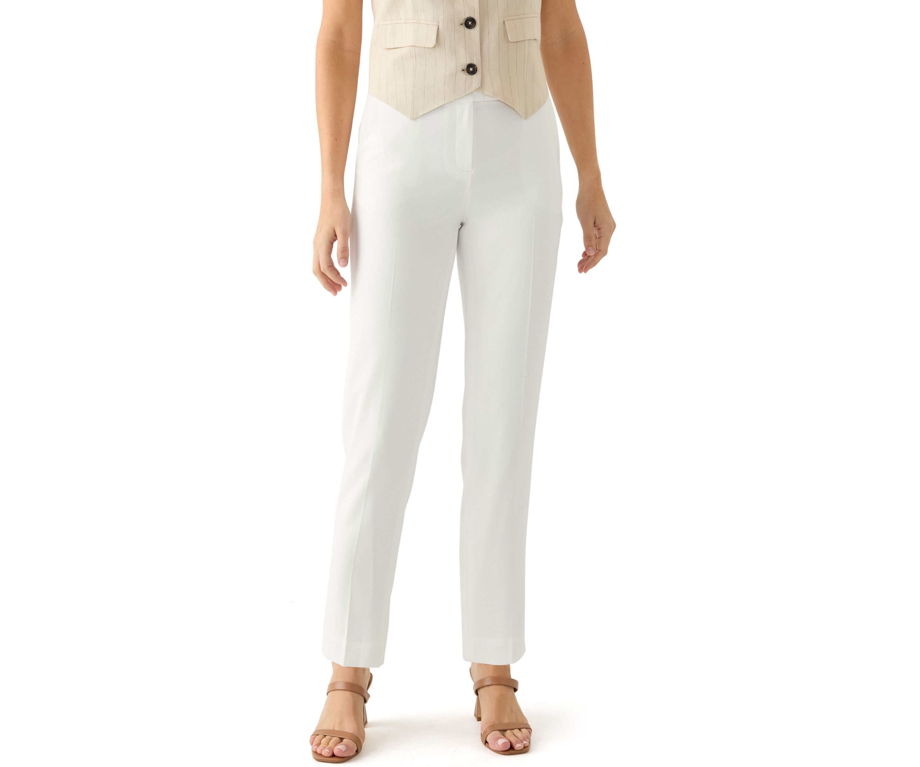 Womens  Front Slash Pocket Slim Trousers